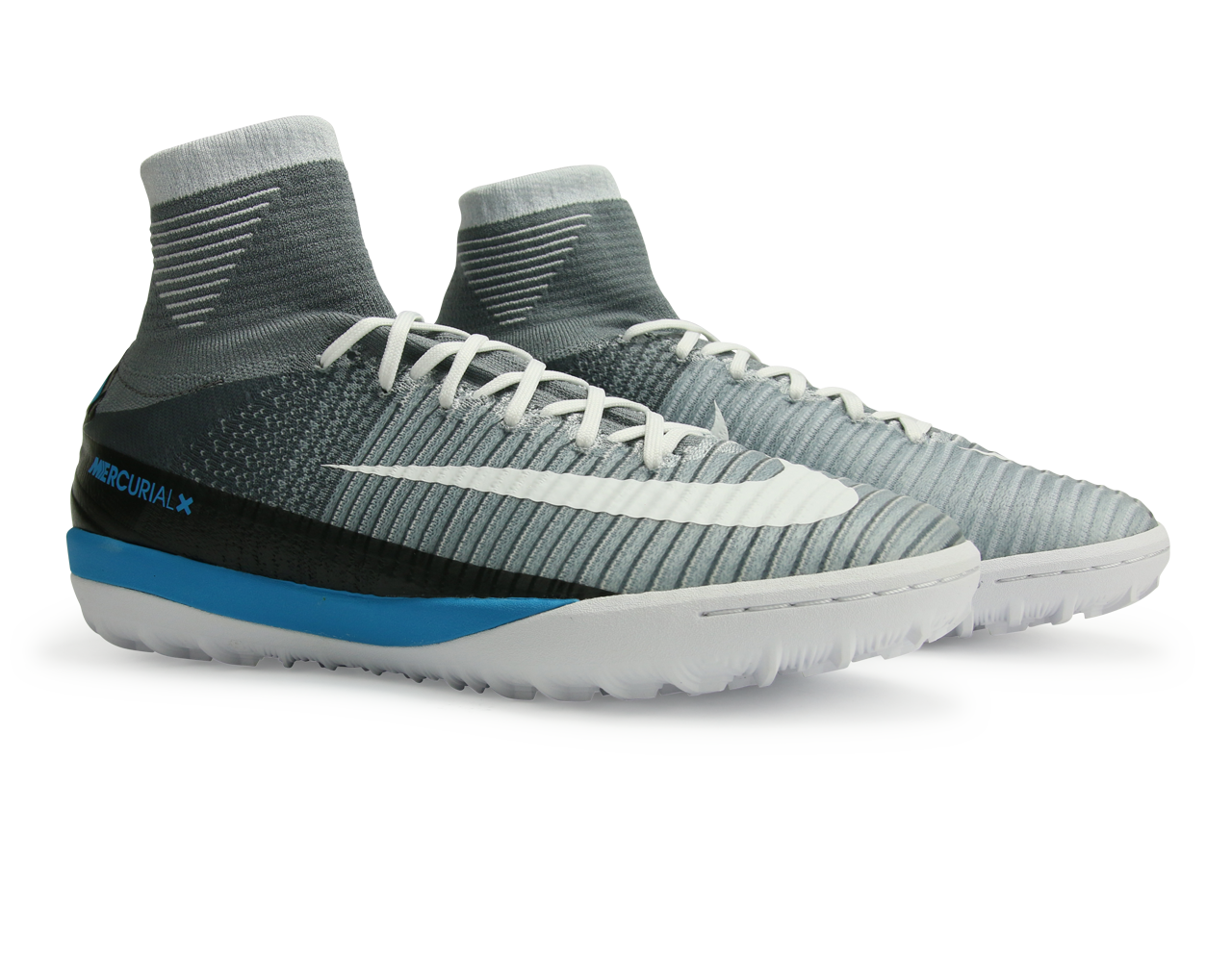 Nike Men's MercurialX Proximo II Dynamic Fit Turf Soccer Shoes Wolf Grey/White/Pure Platinum、mySite、bottomscart