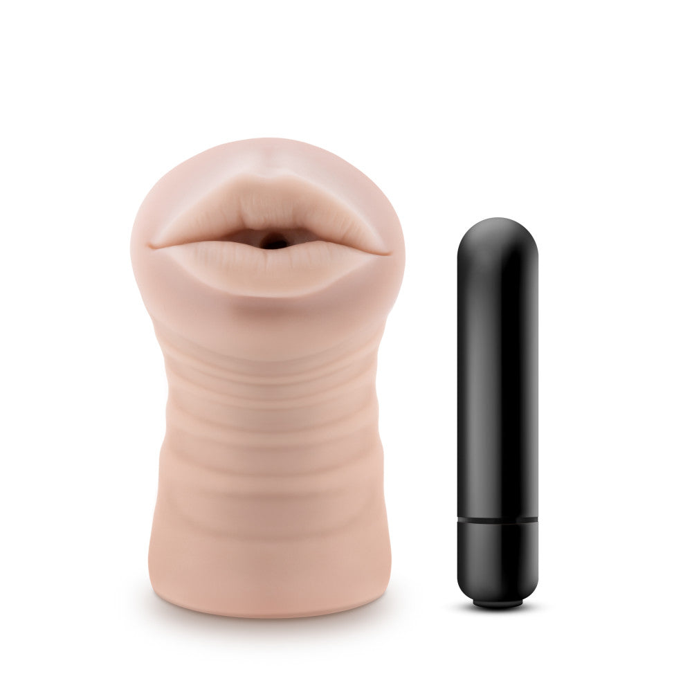 M For Men By Blush® | Skye Realistic Vanilla Vibrating Masturbator / Stroker、mySite、bottomscart