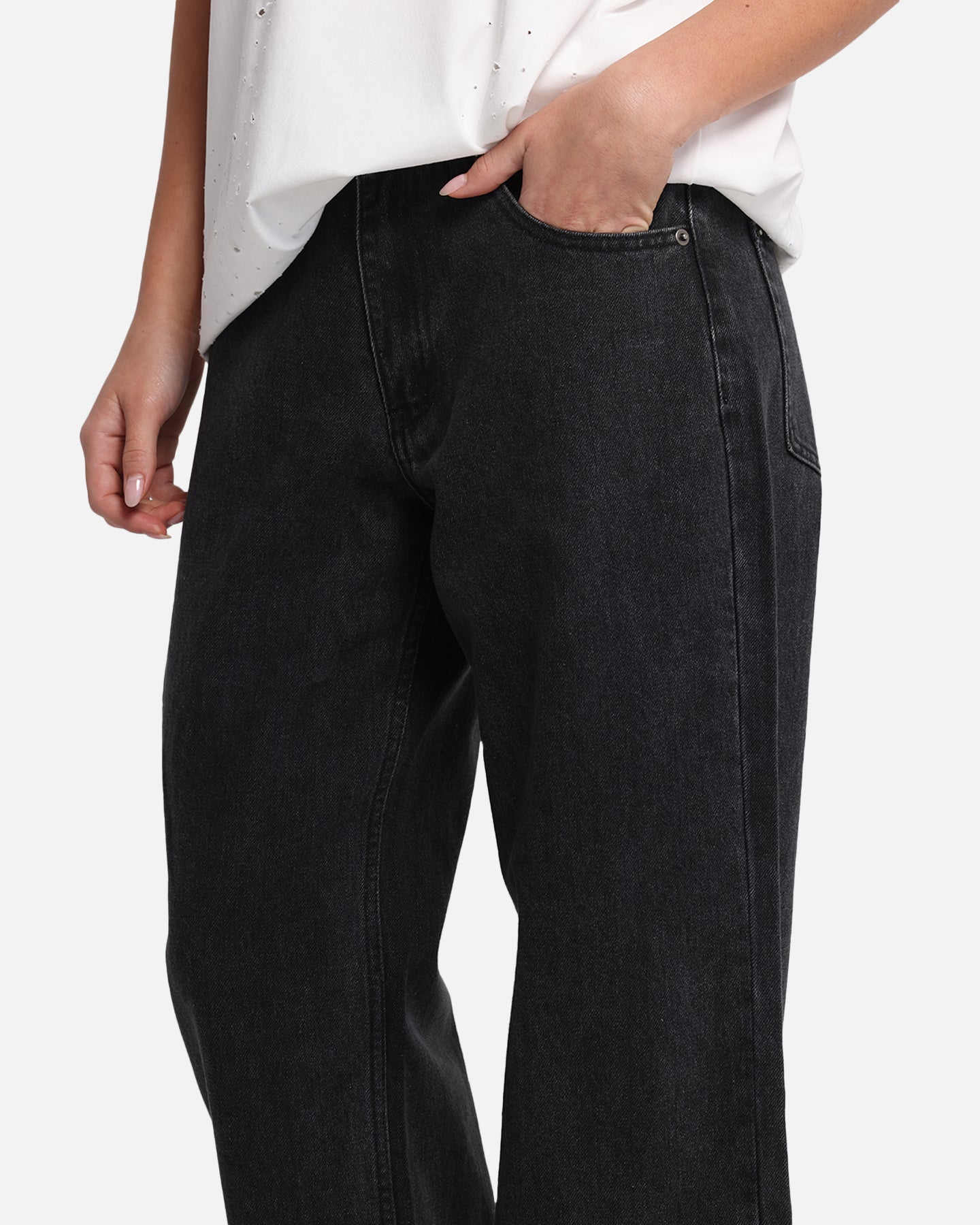 XXIII Women's Baggy Jeans Washed Black、mySite、zt4zffjzw