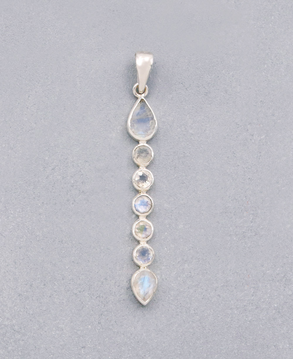 Moonstone Linear Pendant, Sterling Silver、mySite、topwebapps