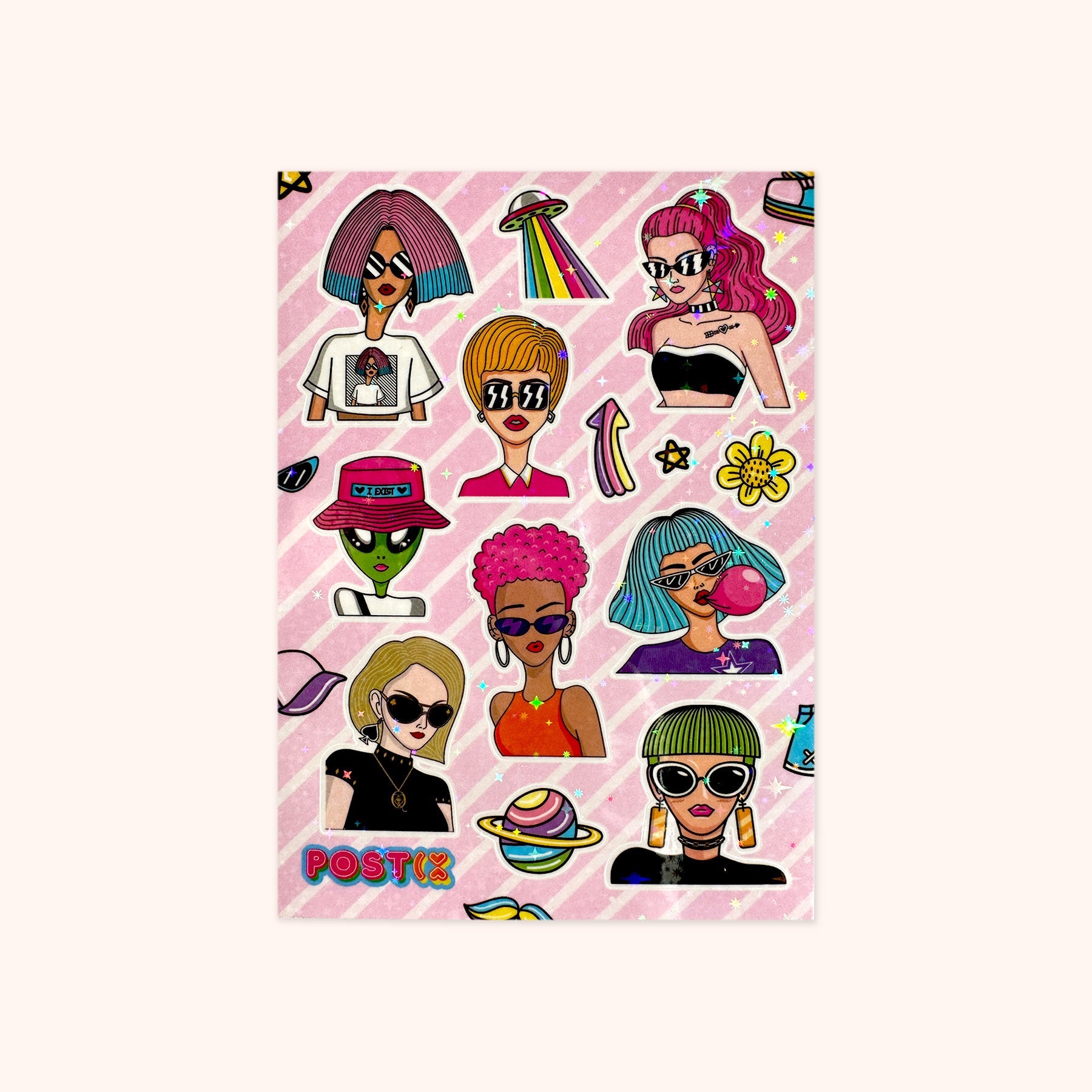  Fierce and Fabulous Hologram Sticker Sheet、mySite、ghnorth