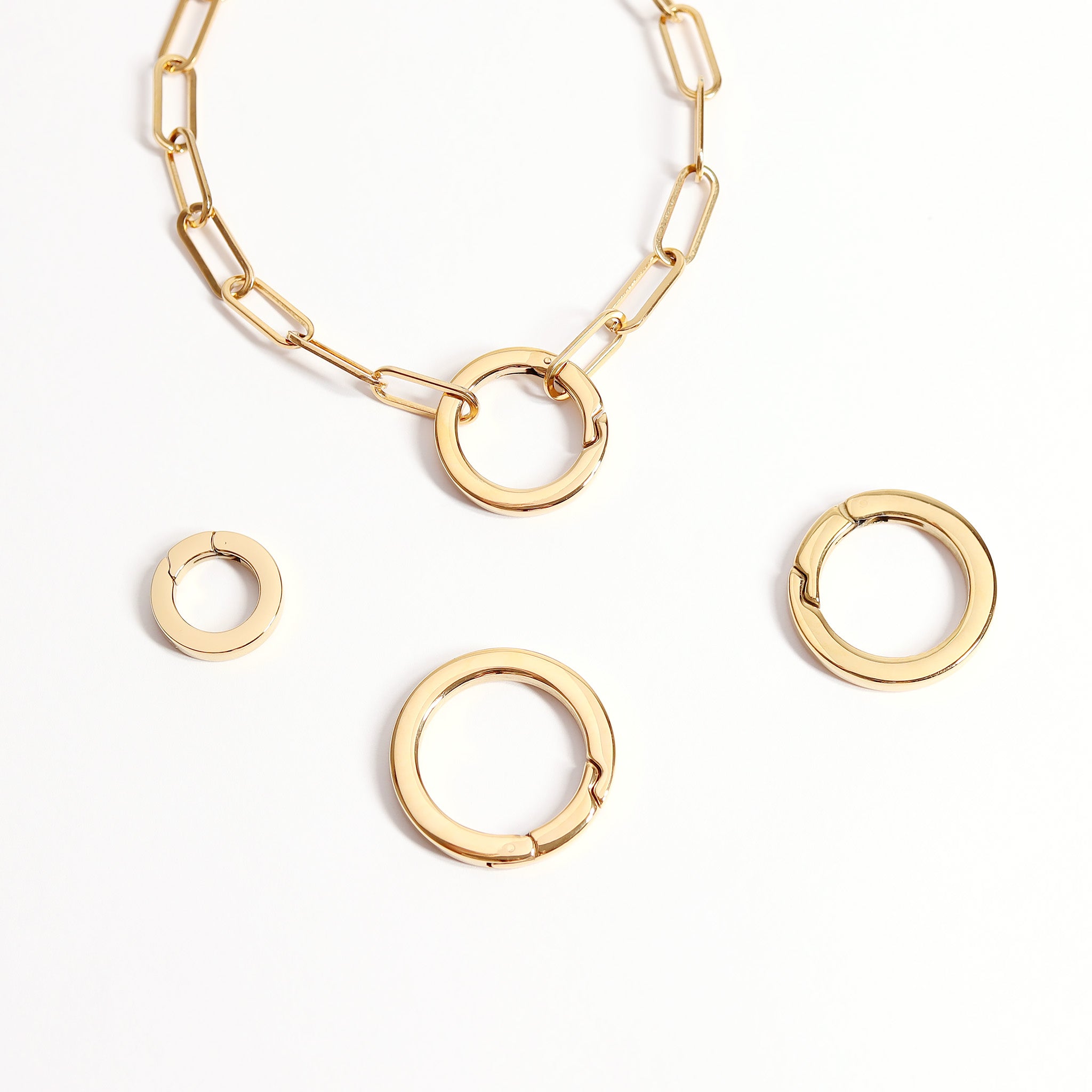 18K Gold PVD Stainless Steel Circle Carabiner / ENC0036、mySite、dreamappss