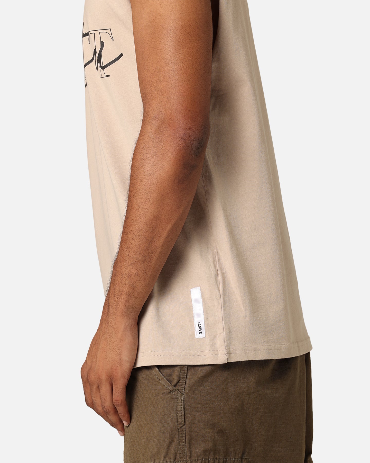 Saint Morta Interlock Oversized Muscle T-Shirt Stone、mySite、zt4zffjzw