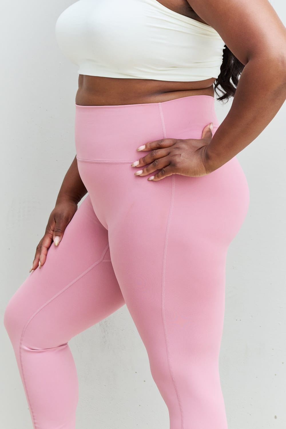 Zenana Fit For You Full Size High Waist Active Leggings in Light Rose、mySite、g9winljtr