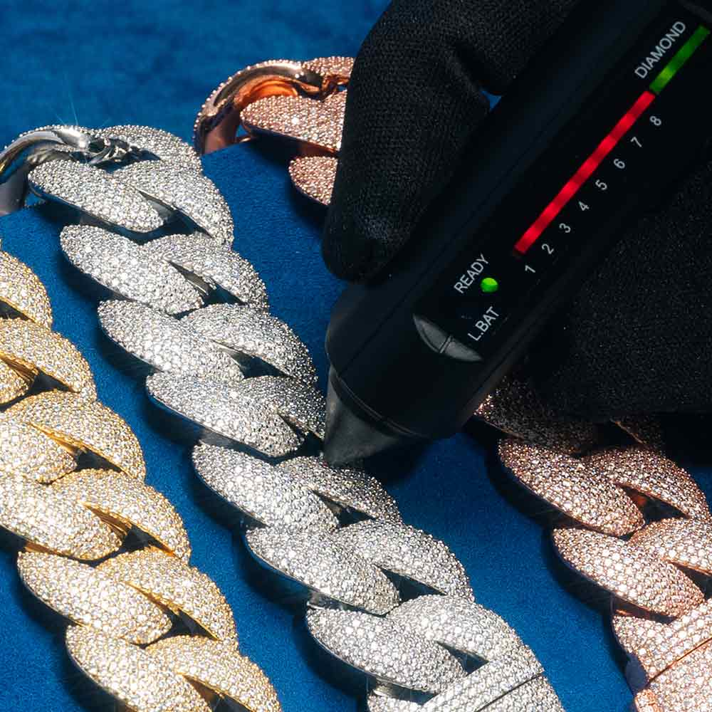 22MM Moissanite 6-Row Miami Cuban Link Chain 14K Gold、mySite、hinf8tx79