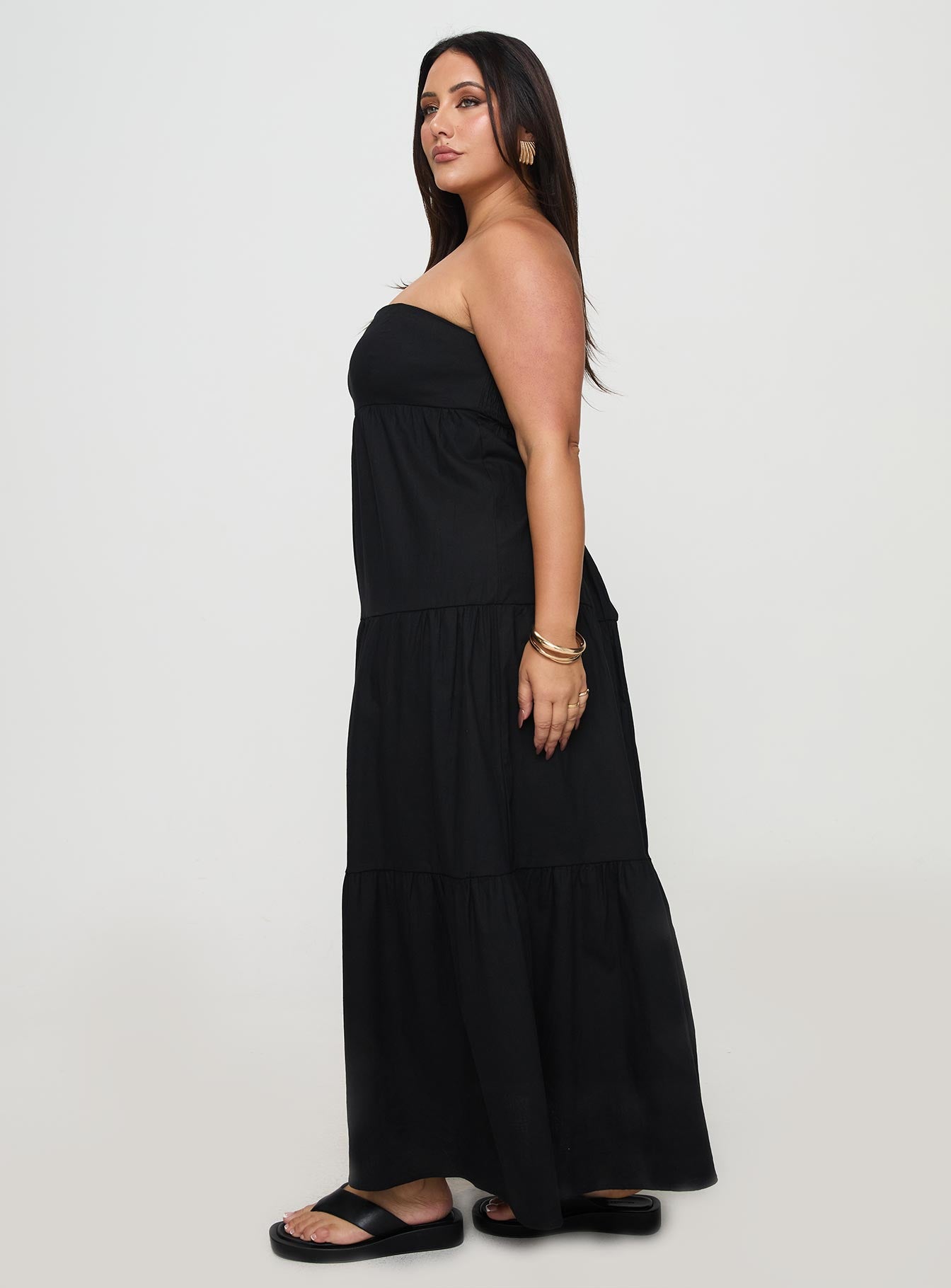 Osment Maxi Dress Black Curve、mySite、solidvoid