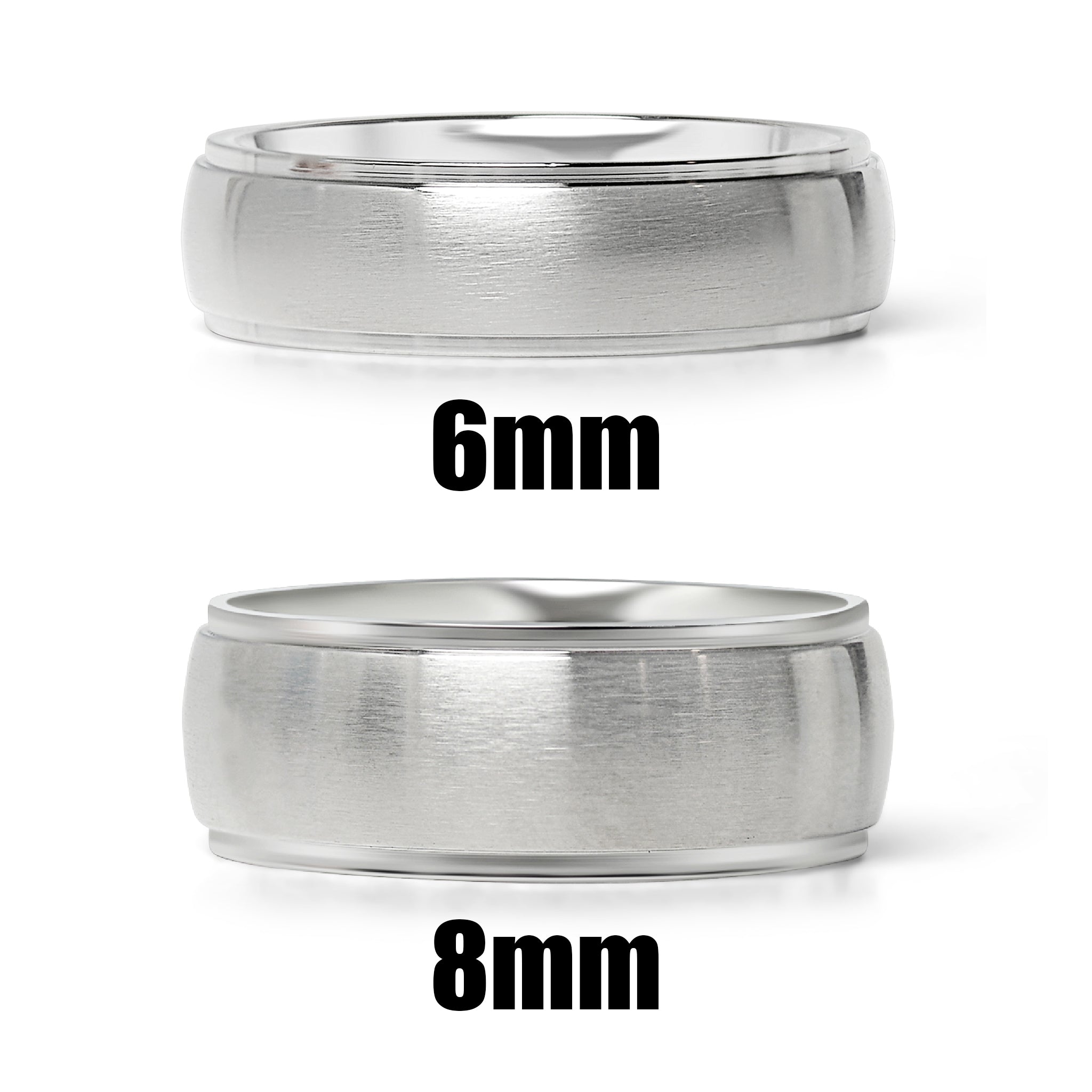 Stainless Steel Blank Ring Wide Brushed Center Polished Edge / CFR0001、mySite、dreamappss