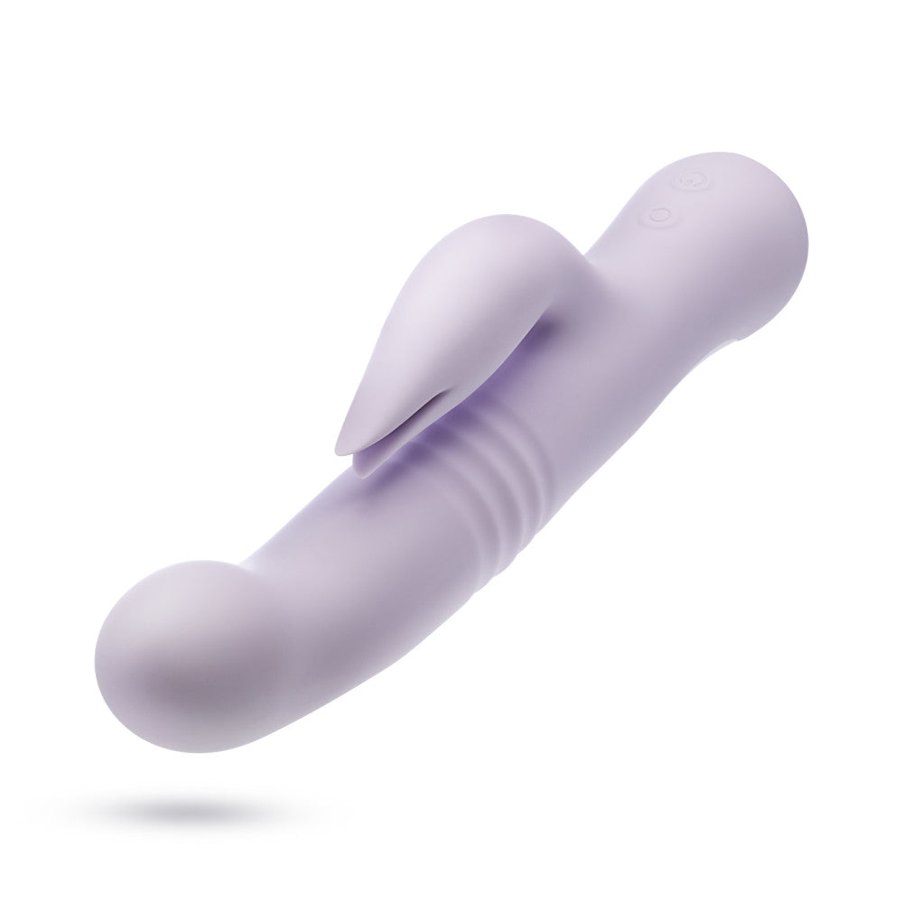 Blush | Rylee 9.25 Inch G Spot Clitoral Dual Stimulation Rabbit Vibrator In Lavender - 10 Thrusting Vibrations - Soft Silicone、mySite、bottomscart
