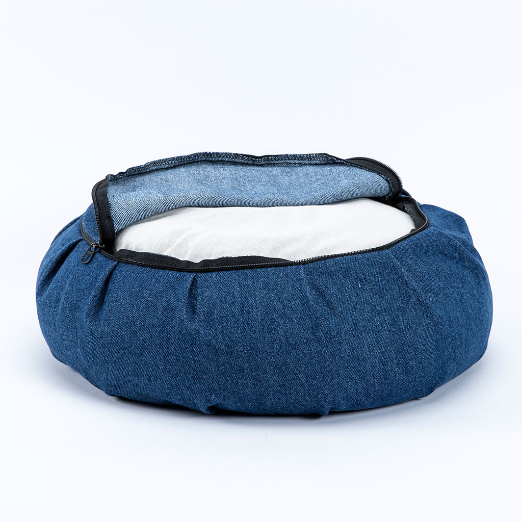 Denim Buckwheat Hull Zafu - COVER ONLY、mySite、topwebapps