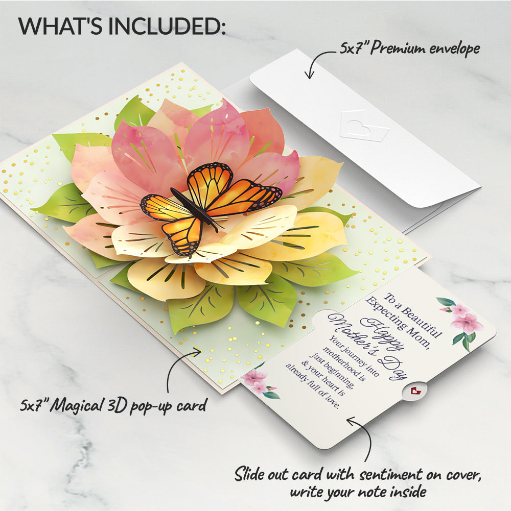 Monarch Butterfly Bloom Mother's Day Pop-Up Card and Sentiment Set for Expecting Mom、mySite、solidvoid