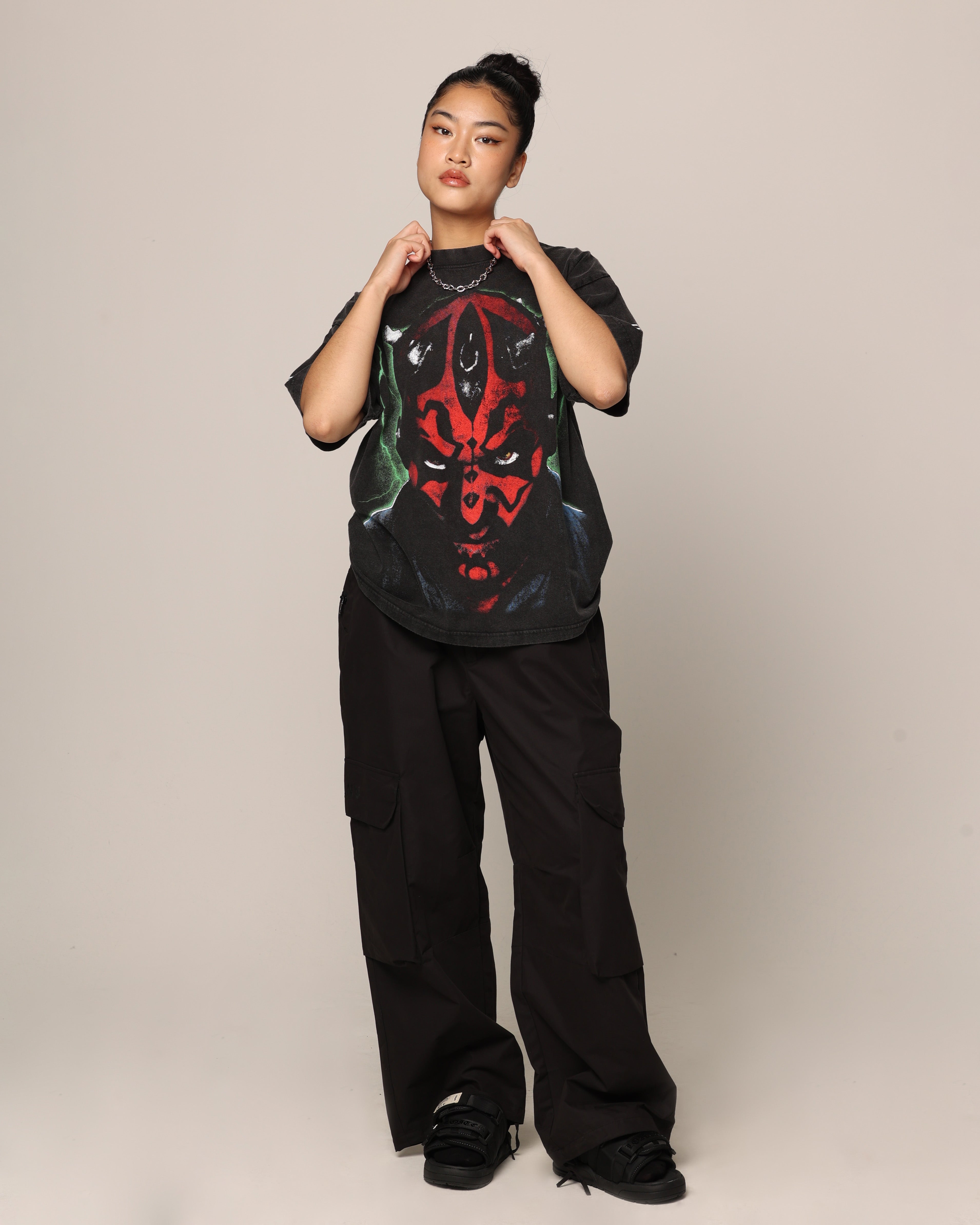 Star Wars Darth Maul T-Shirt Vintage Black、mySite、zt4zffjzw