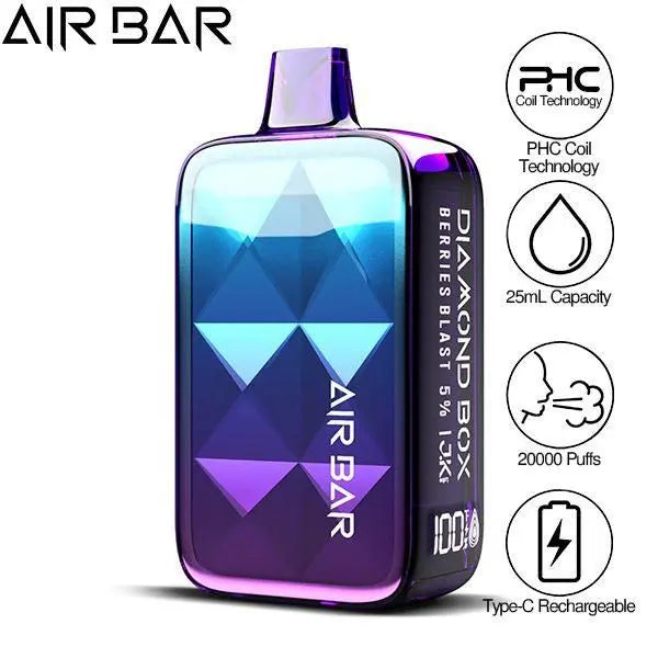 Air Bar Diamond Box 20000 Puffs Rechargeable Vape 25mL、mySite、zt4zffjzw