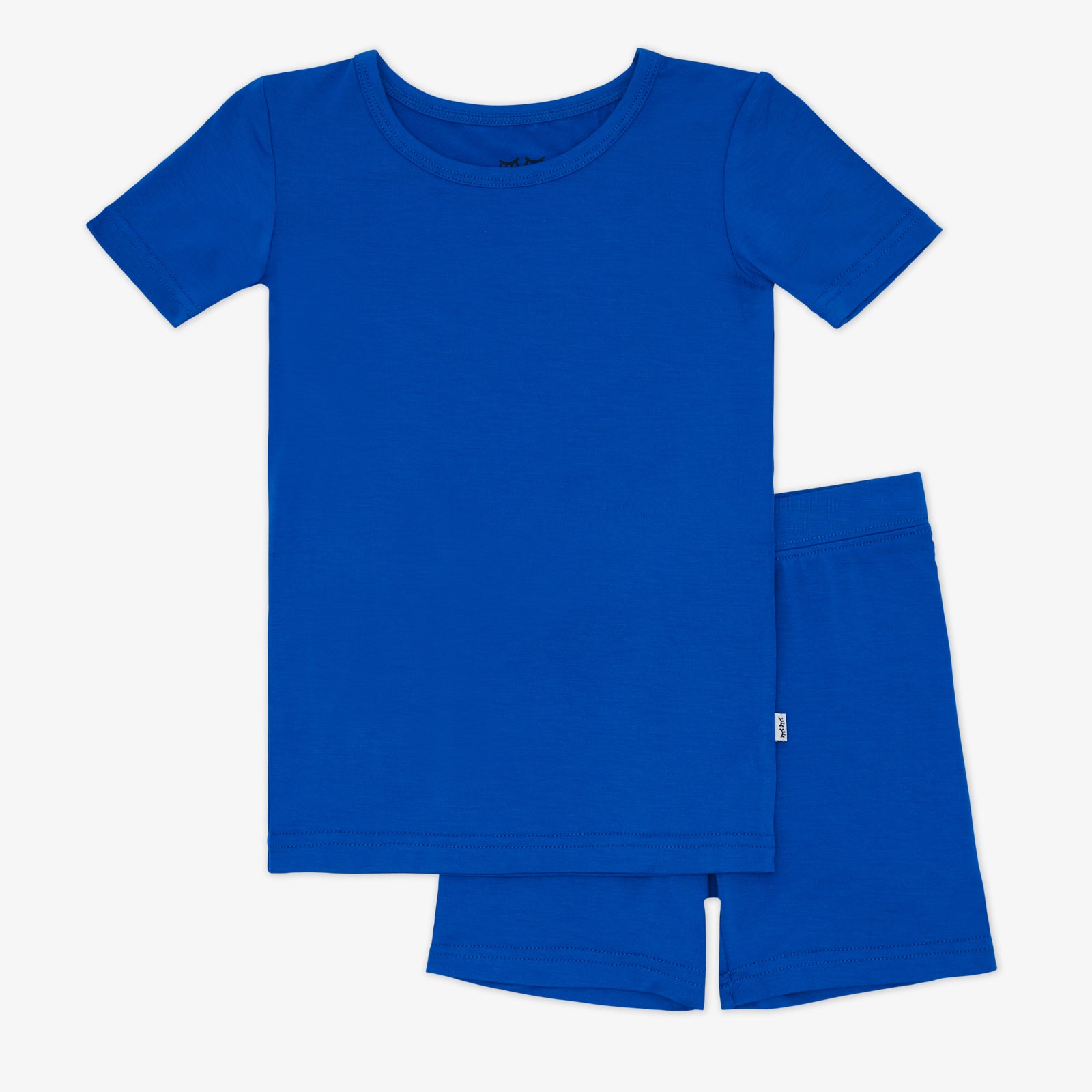  Electric Blue Two-Piece Short Sleeve & Shorts Pajama Set、mySite、layawaytickets