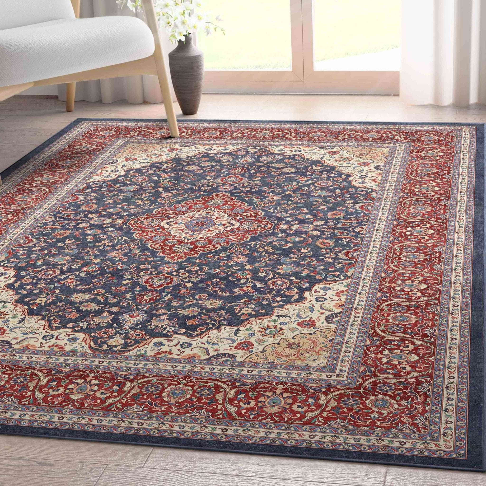 Athens Medallion Floral Rug – High-Density Modern Design、mySite、gigharbornorthrealestate