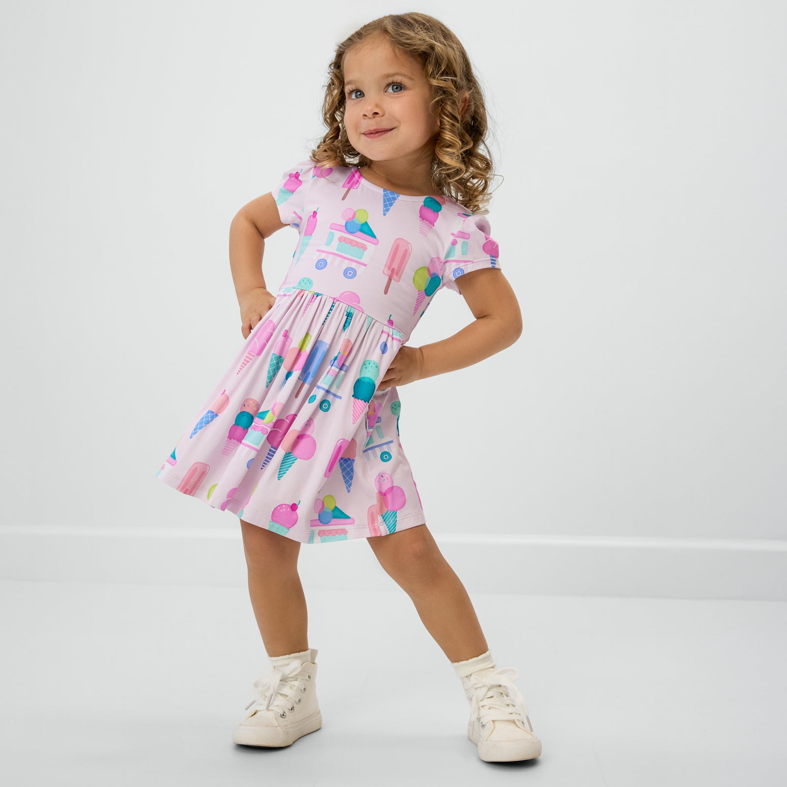  Pink Sweet Scoops Bow Back Skater Dress、mySite、layawaytickets