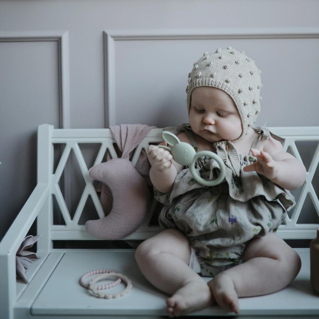  Mushie Teether - Bunny - Sage、mySite、merchandisen