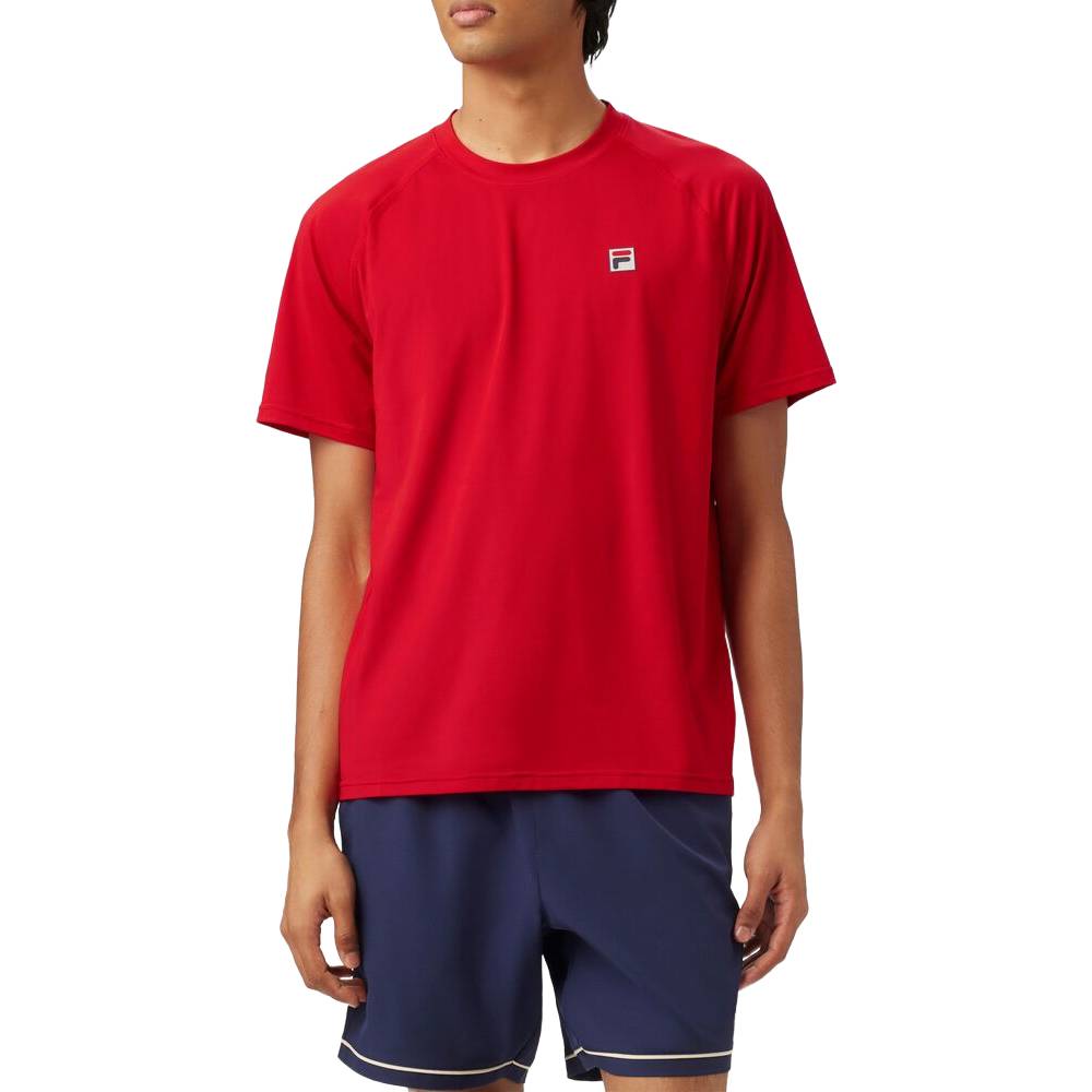 Fila Men's Short Sleeve Crewneck Top (Fila Red)