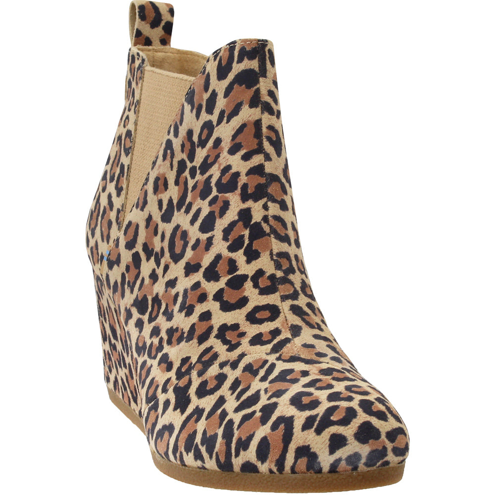 Kelsey Leopard Round Toe Wedge Booties、mySite、gtrtttuynbv