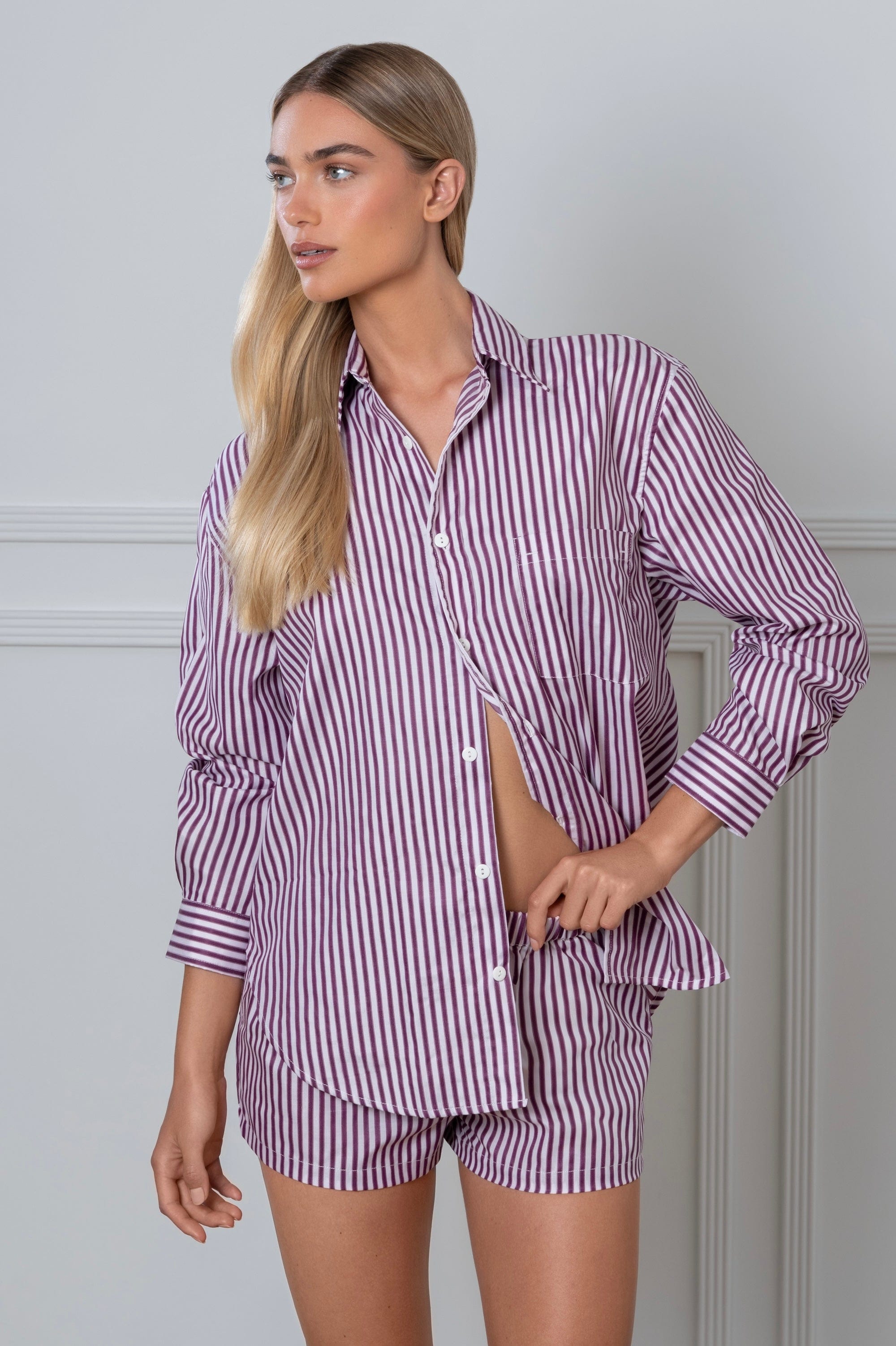 Striped Boxers Plum、mySite、bengalsvssteelers