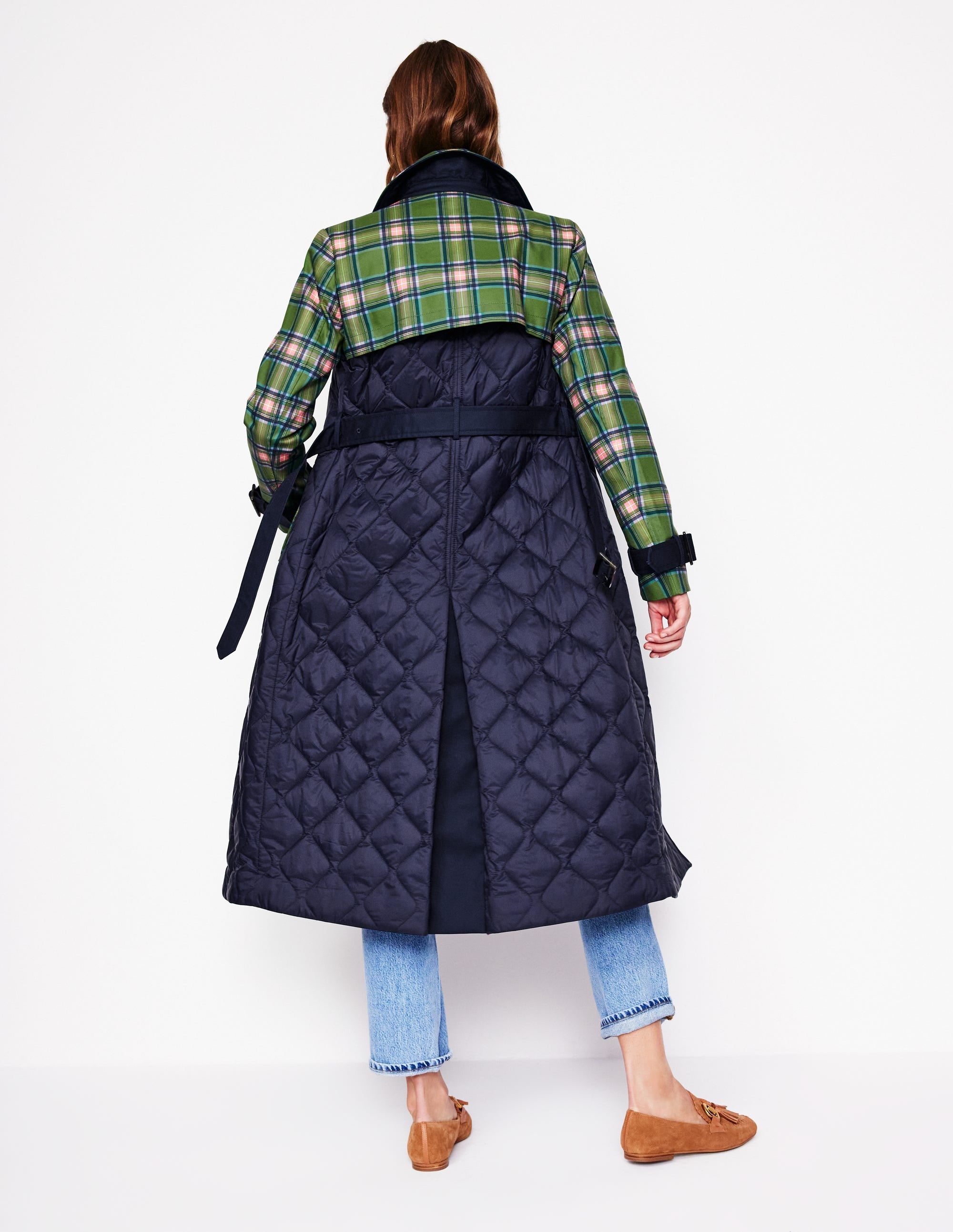  Quilted Trench Coat-Navy、mySite、ashleygrahame