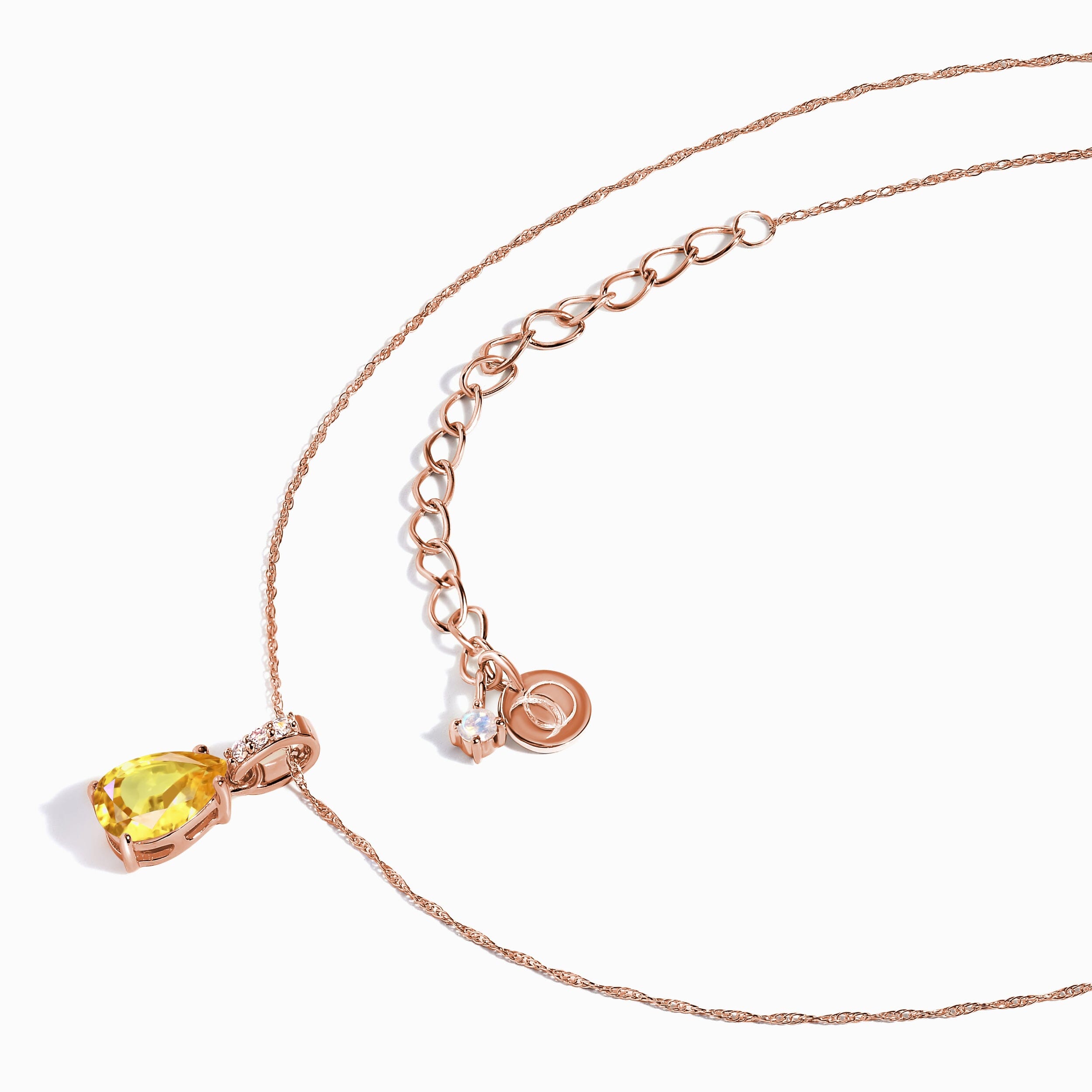 Citrine Diamond Necklace Sway - November Birthstone、mySite、hinf8tx79