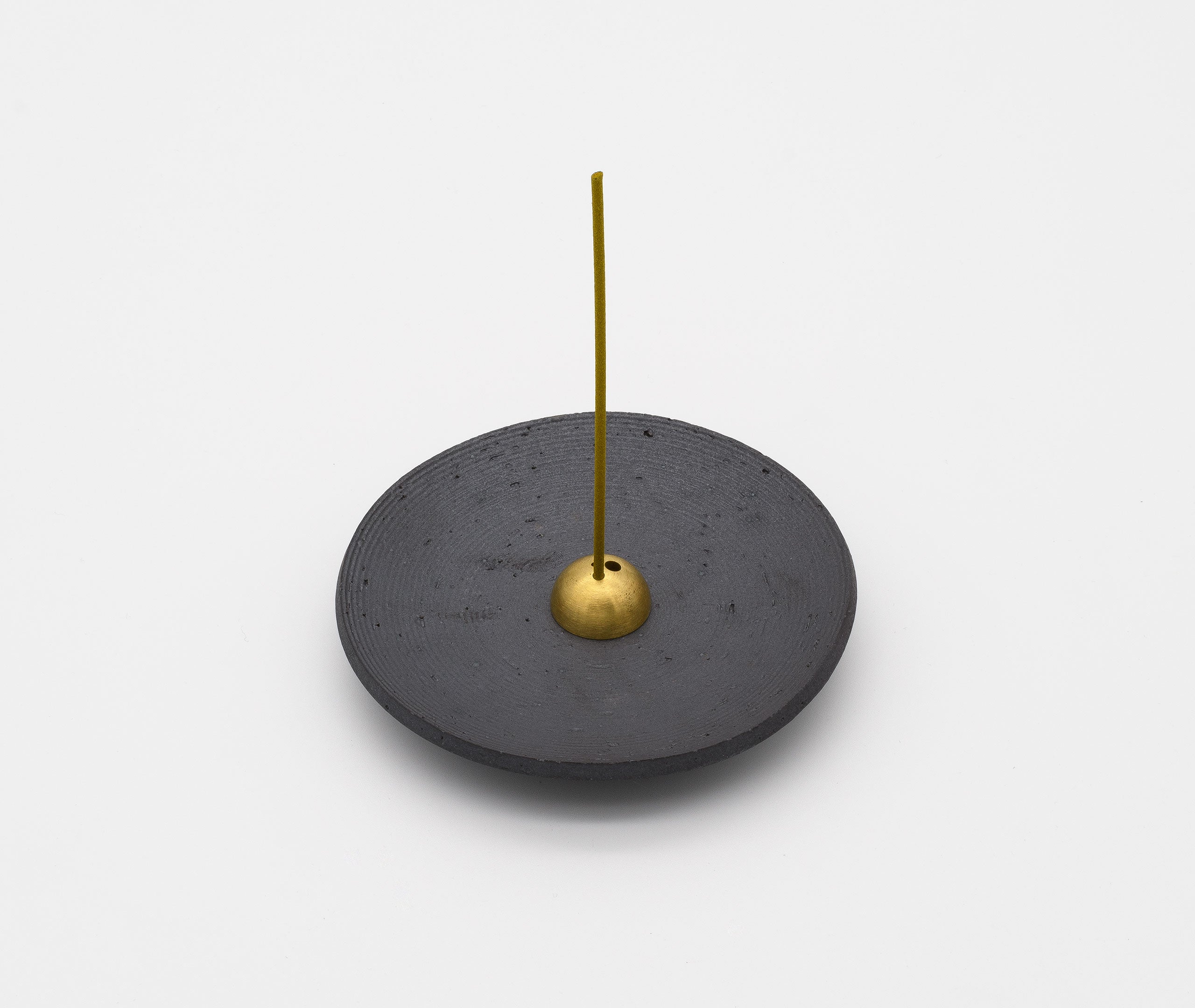 Black Stoneware Incense Dish with Gold Dome、mySite、topwebapps