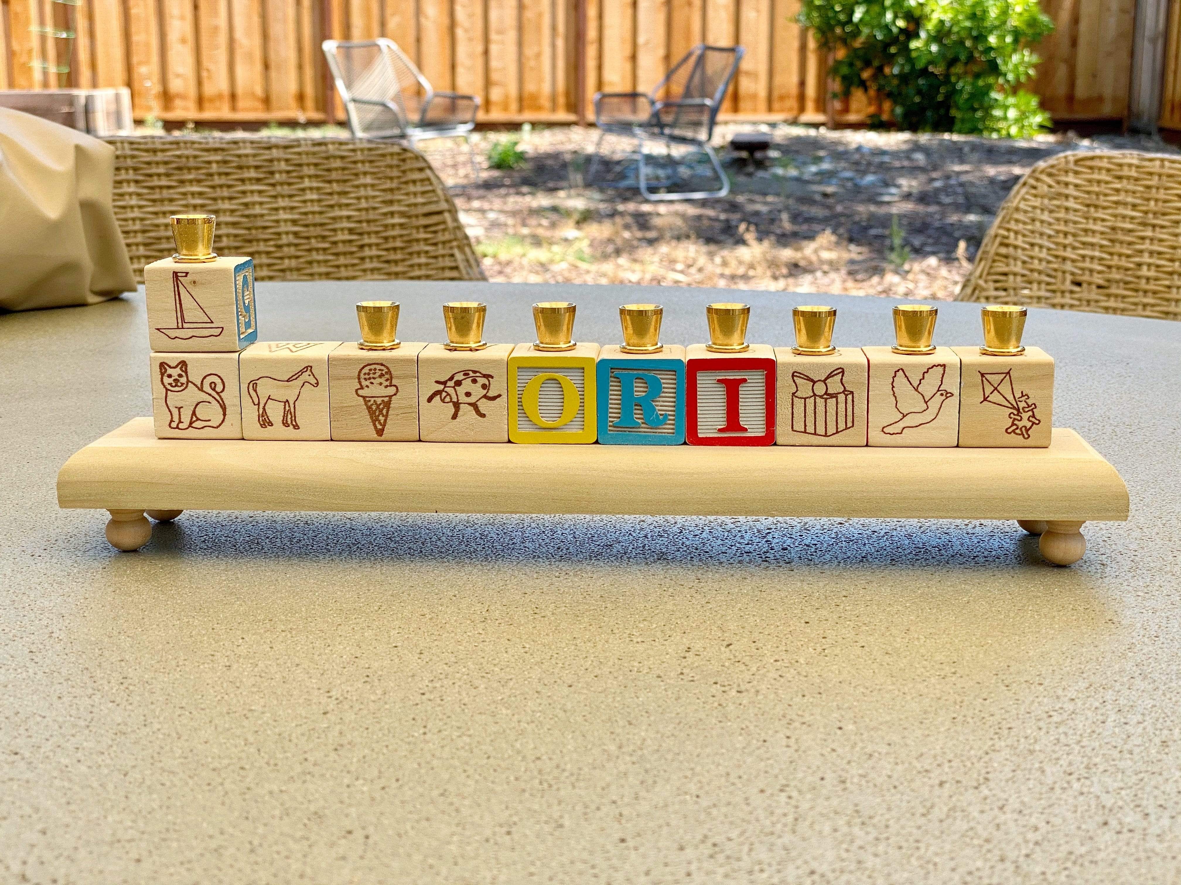 Wooden Block Name Menorah、mySite、topwebapps