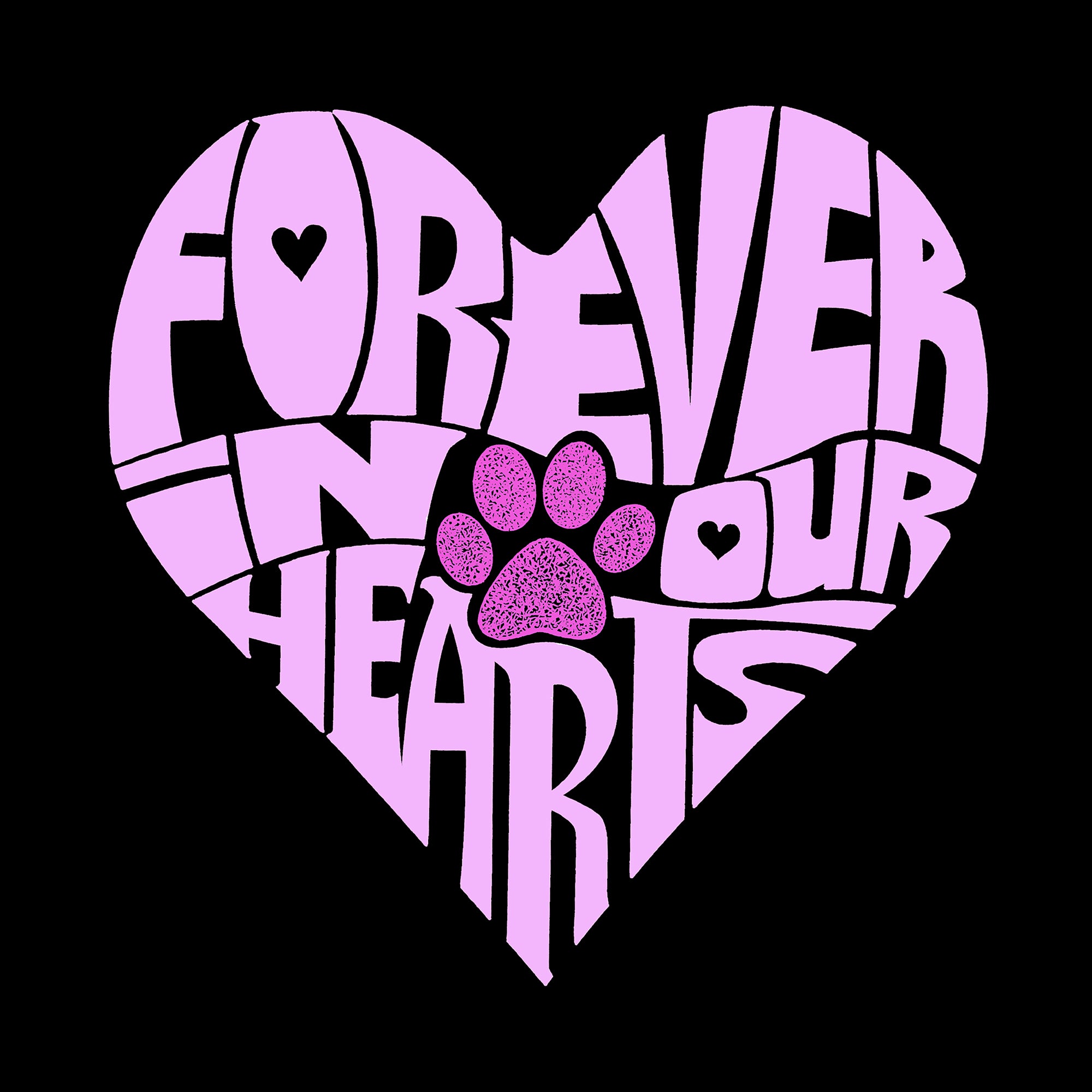 Forever In Our Hearts - Women's Word Art T-Shirt、mySite、camillekostekn