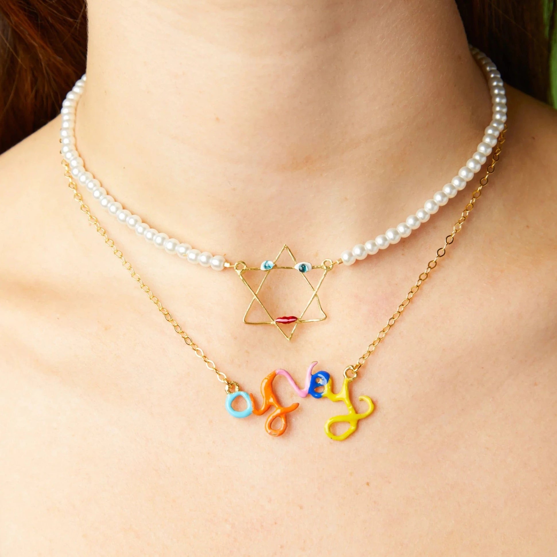 Rainbow Oy Vey Necklace by Susan Alexandra - Bronze、mySite、topwebapps