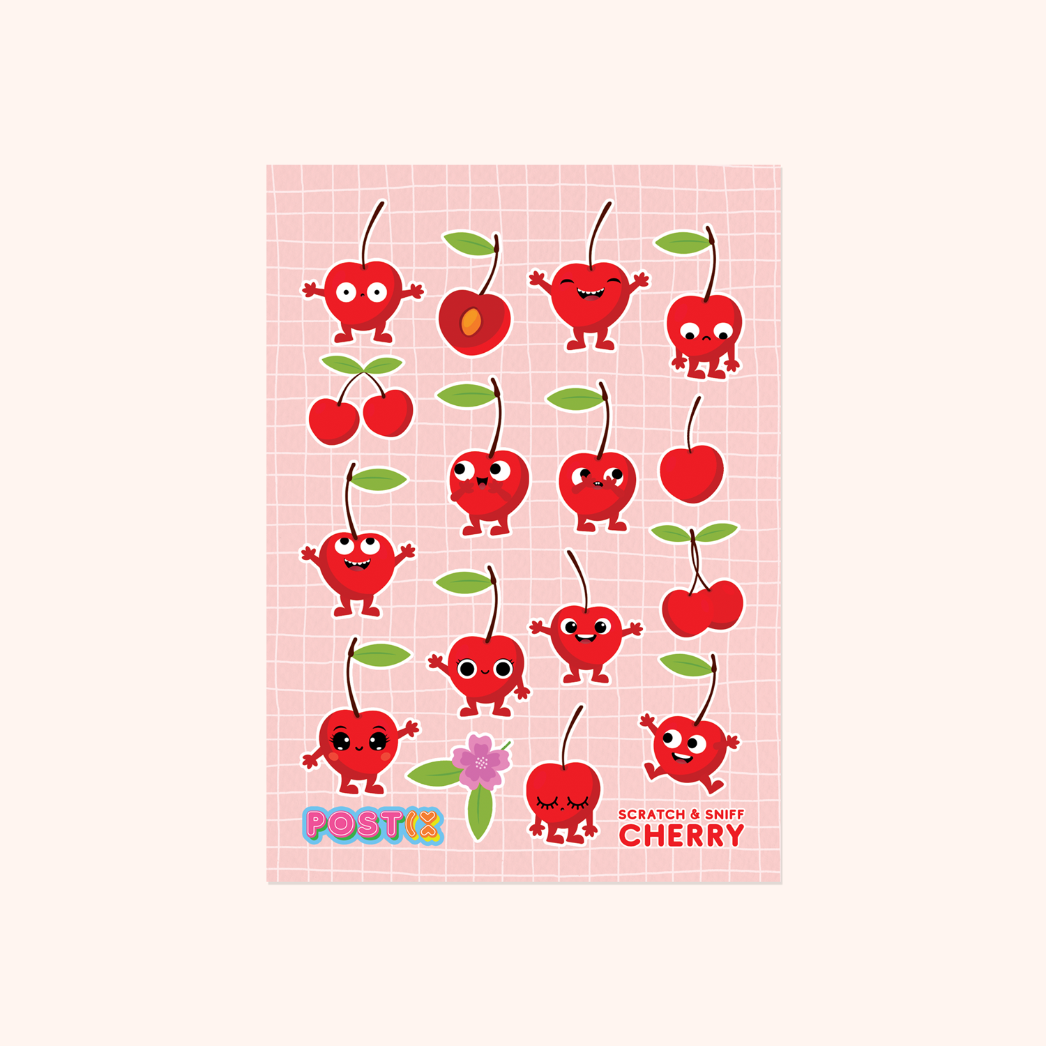  Cherry Good Scratch and Sniff Sticker Sheet、mySite、ghnorth
