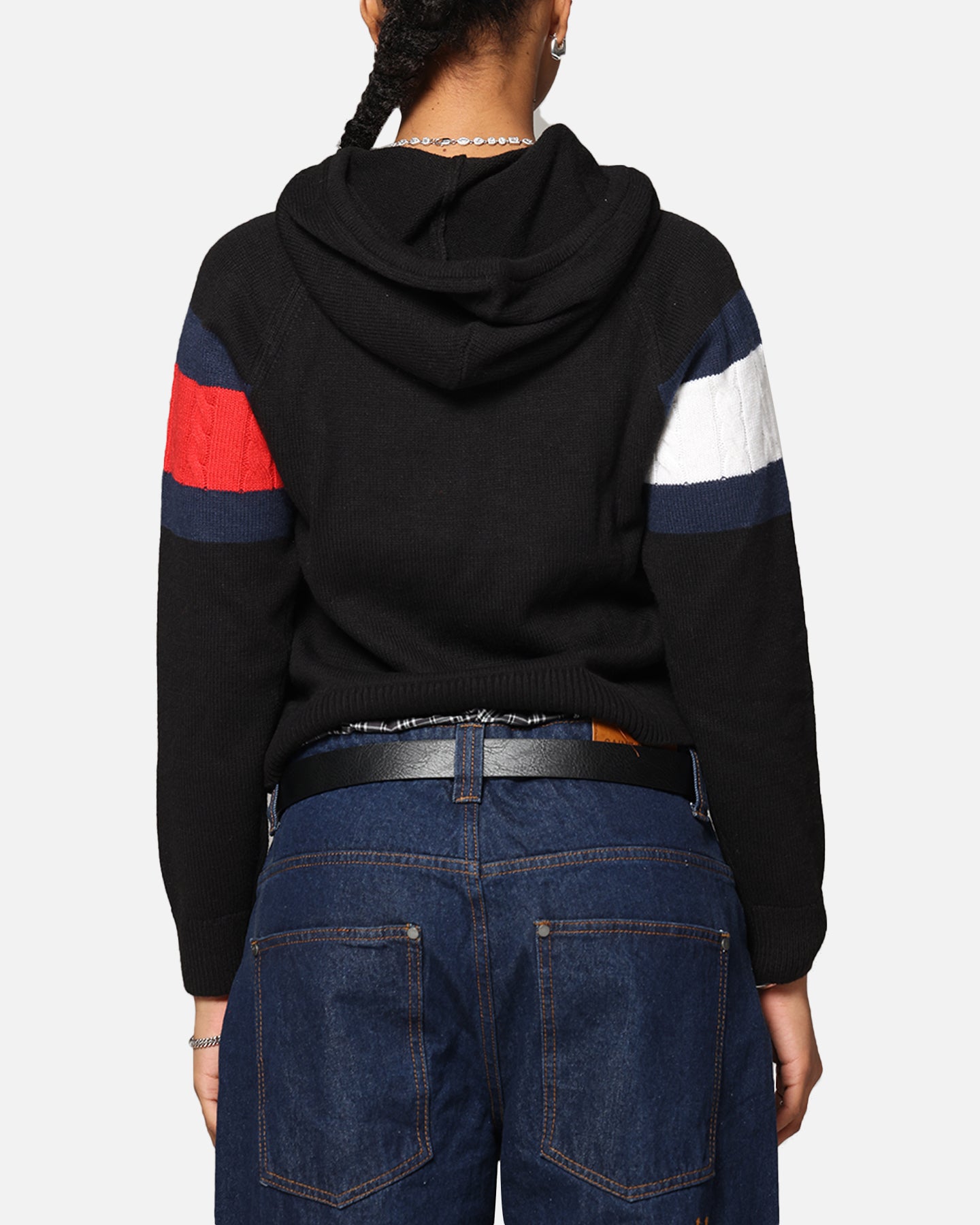 Tommy Jeans Women's TJW Center Flag Hoodie Sweater Black、mySite、zt4zffjzw