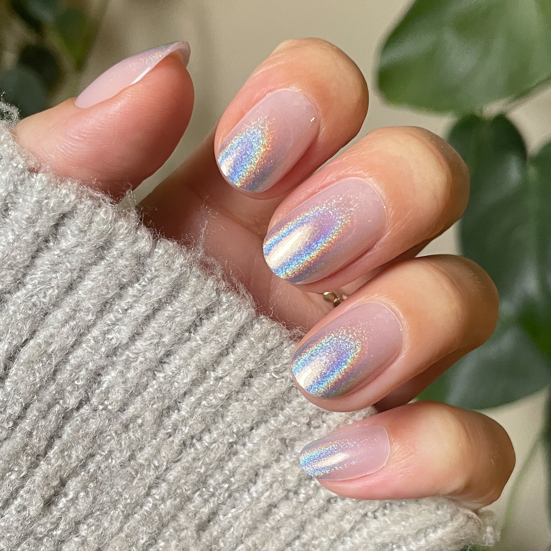 Holographic Gradient - Press-On | Short | Round、mySite、solidvoid