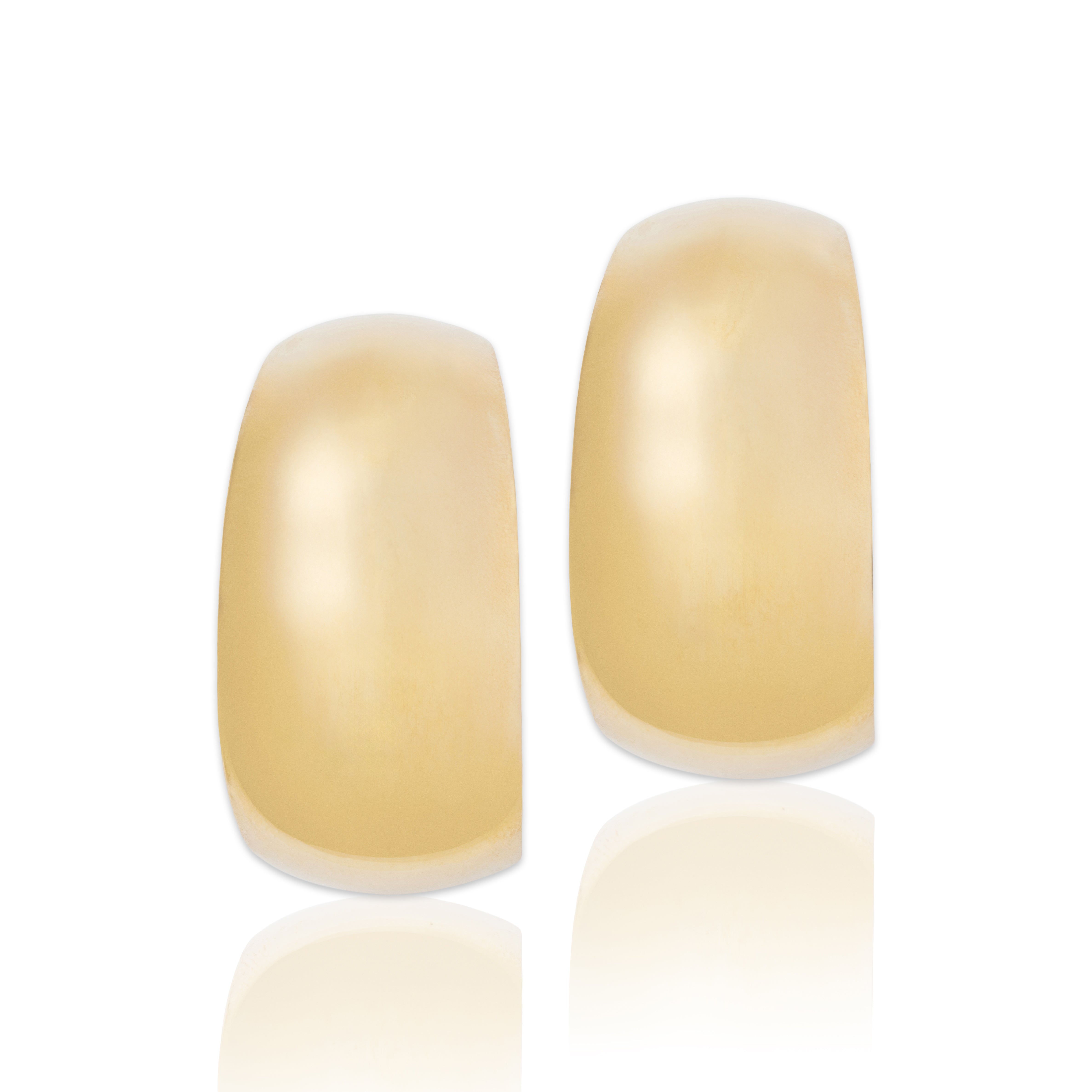 Vintage Oversized 14k Yellow Gold Dramatic Flair Hoop Earrings、mySite、hinf8tx79