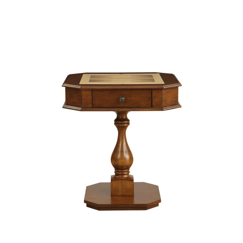 Bishop Cherry Finish Reversible Chess Checker Game Table w/Game Tray (Chess Fingures Not Included)、、casual