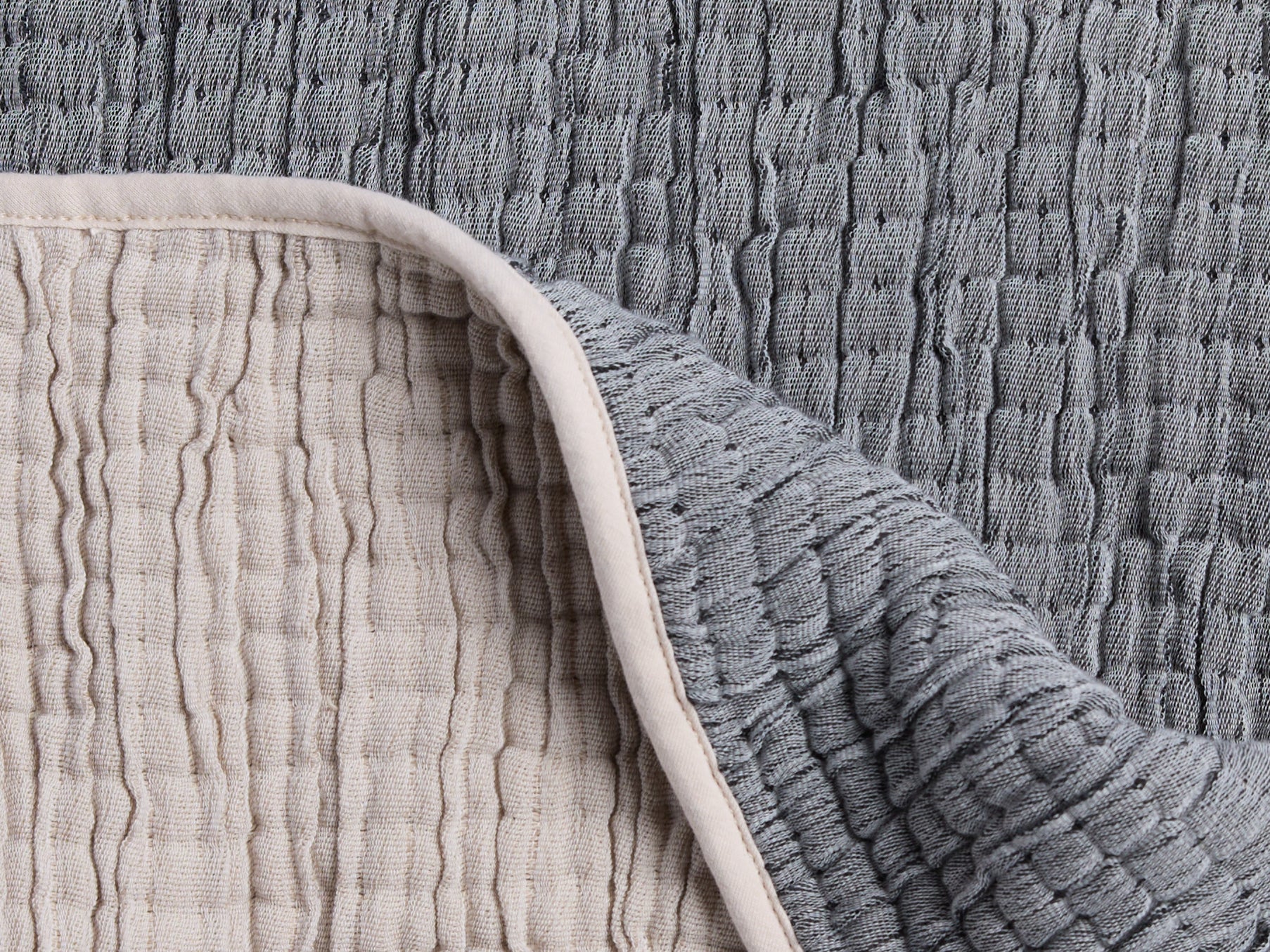  Organic Channel Gauze Throw (Natural and Soft Black)、mySite、sugarbowlscore