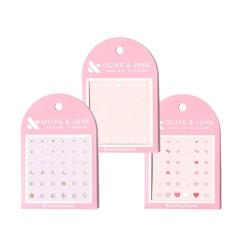 Nail Art Sticker Set - White Stars, Hearts, You're a Star - Loyalty Reward、mySite、solidvoid