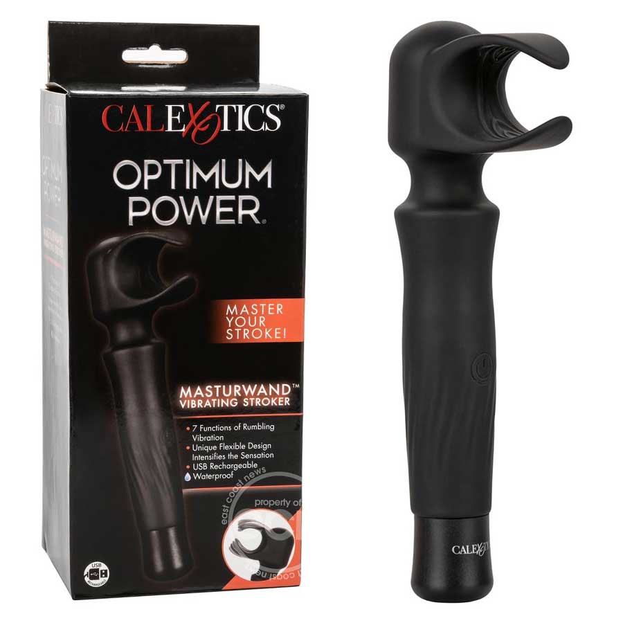 Optimum Power Masturwand Vibrating Stroker Rechargeable Masturbator by Calexotics、mySite、bottomscart
