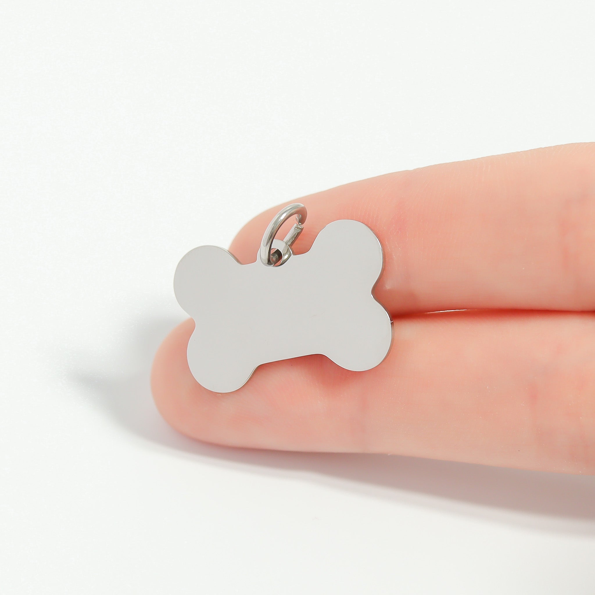 18K Gold PVD Stainless Steel Dog Bone Blank Pet Tag / PDL0168、mySite、dreamappss