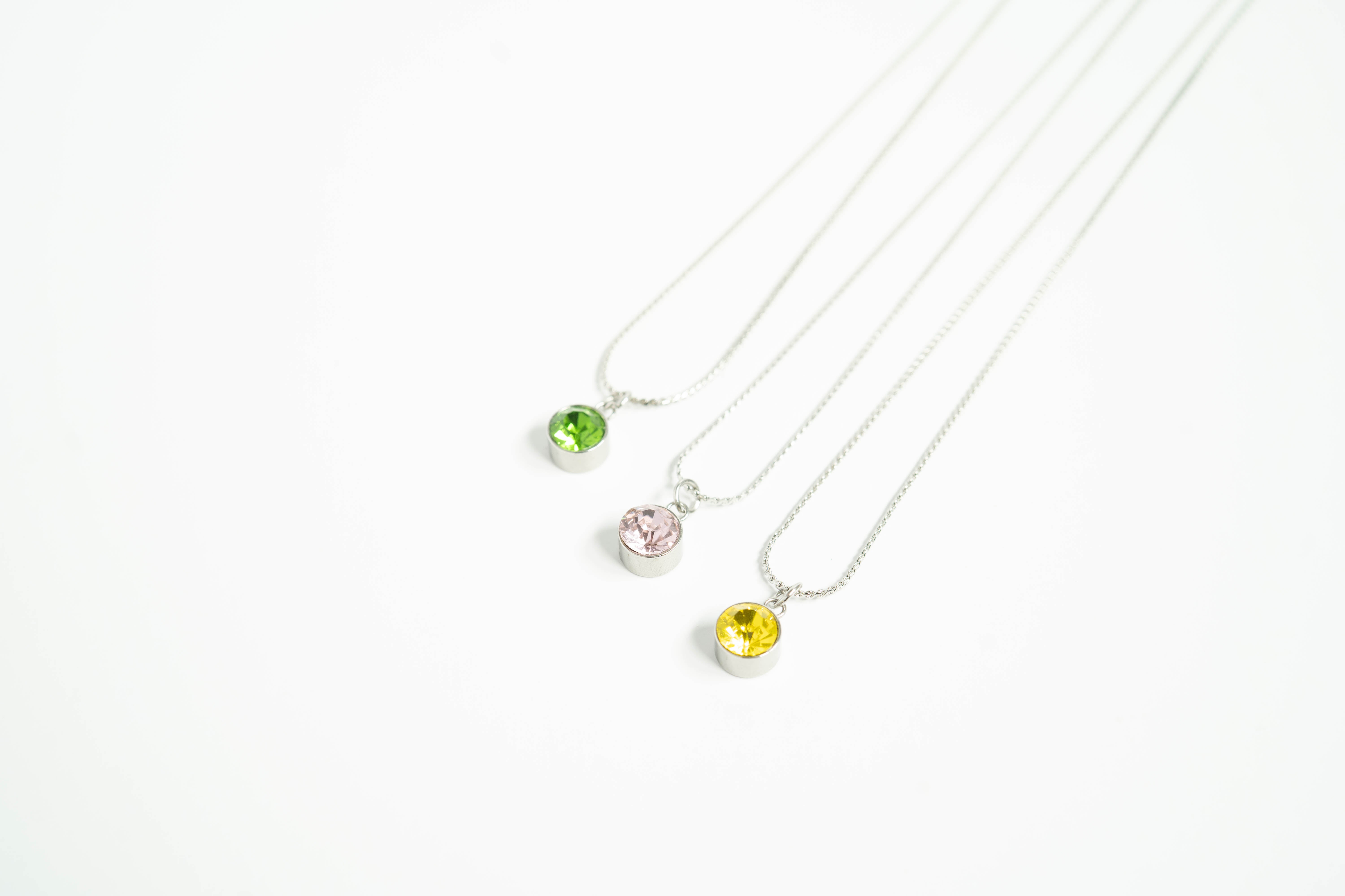 Stainless Steel Round Birthstone Charm 8mm / PDL0266、mySite、dreamappss