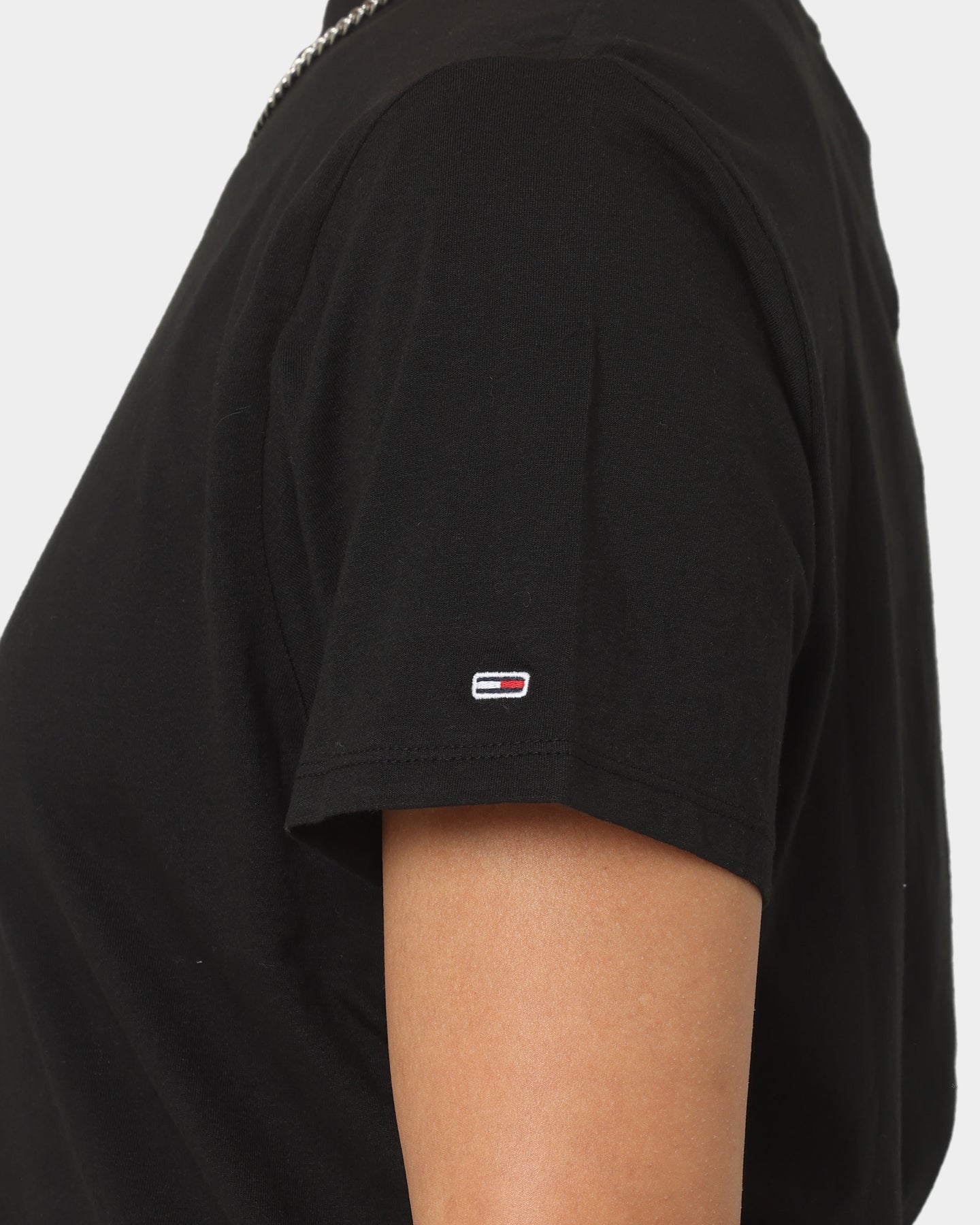 Tommy Jeans Women's TJW Classic Logo 1 Short Sleeve T-Shirt Black、mySite、zt4zffjzw