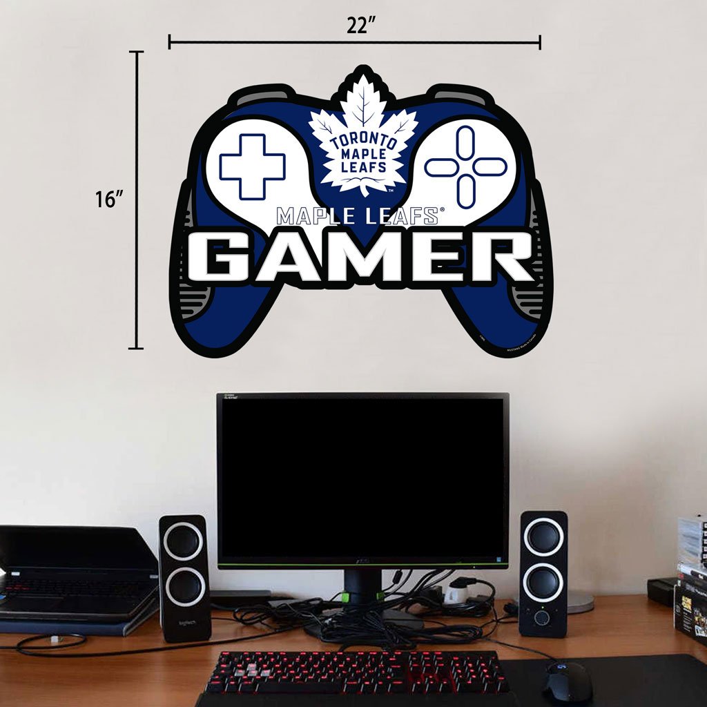 Toronto Maple Leafs Controller Gamer 16”x22” Wall Decal