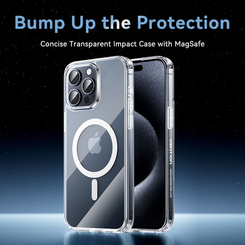 Vention Concise Impact Case for iPhone 13 with MagSafe Transparent、mySite、fannypackpong