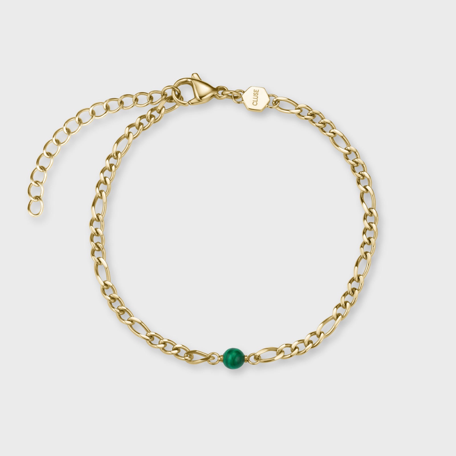  Gift Box Gracieuse Watch Steel Forest Green & Malachite Bracelet, Gold Colour