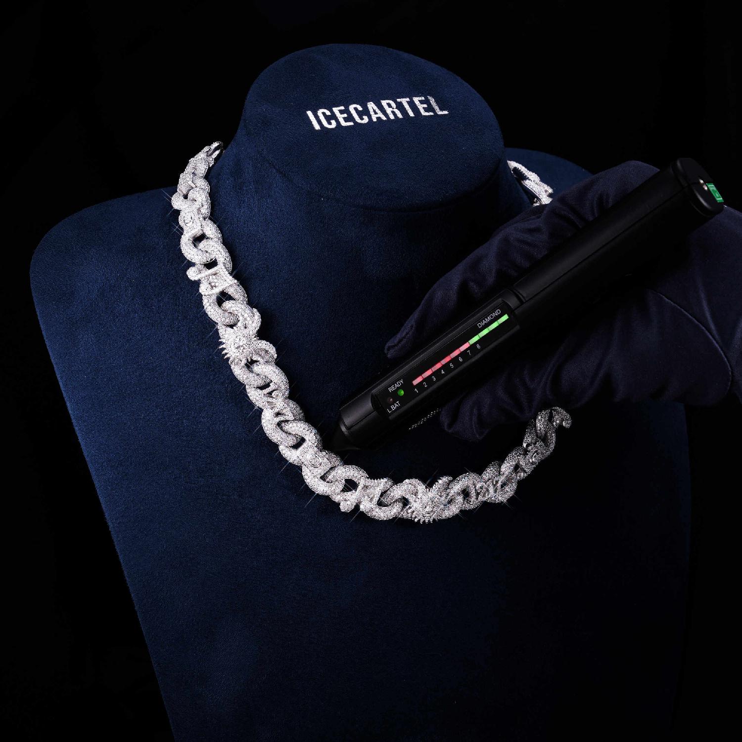 20MM Custom Moissanite Infinity Link Chain 14K Gold、mySite、hinf8tx79