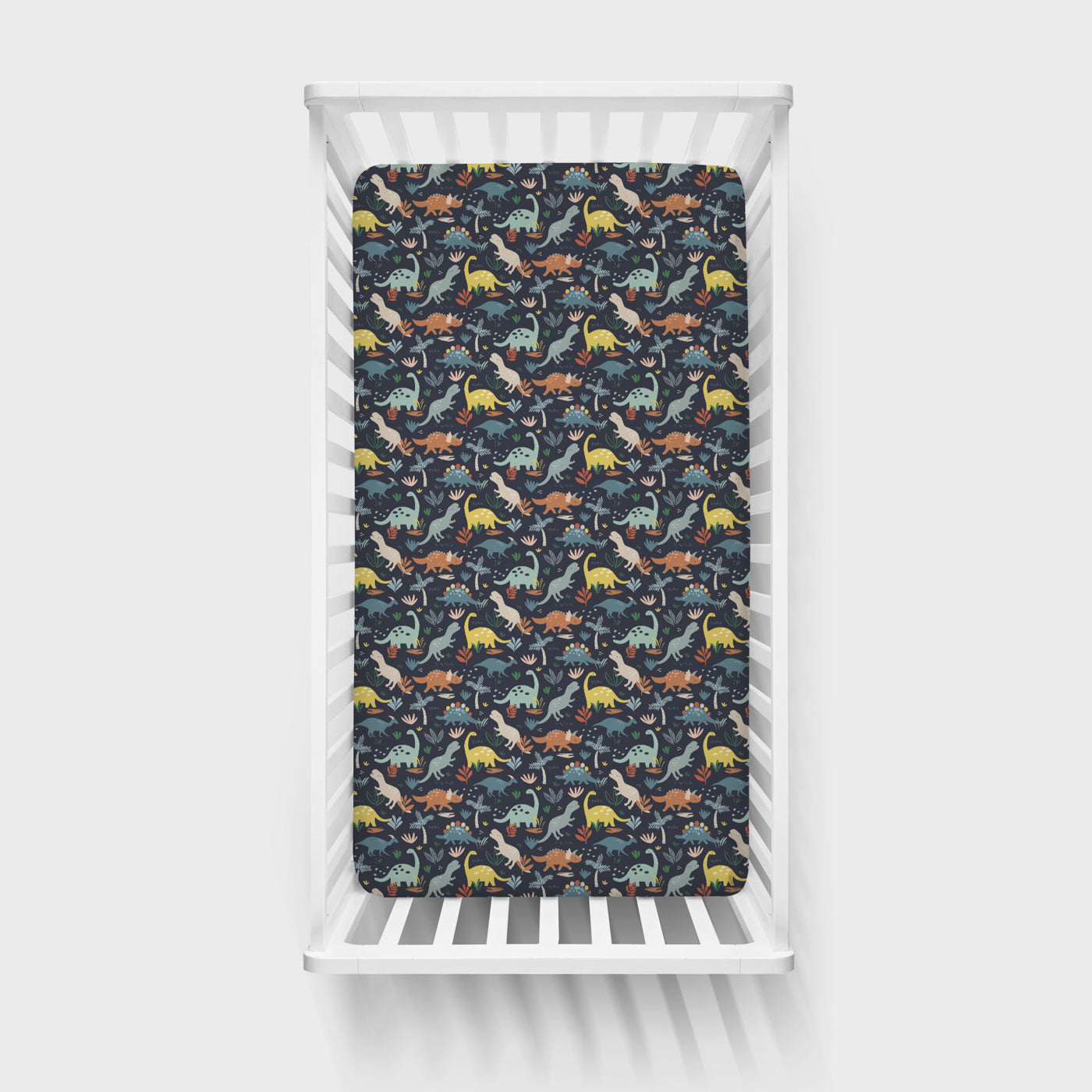  Navy Jurassic Jungle Fitted Crib Sheet、mySite、layawaytickets