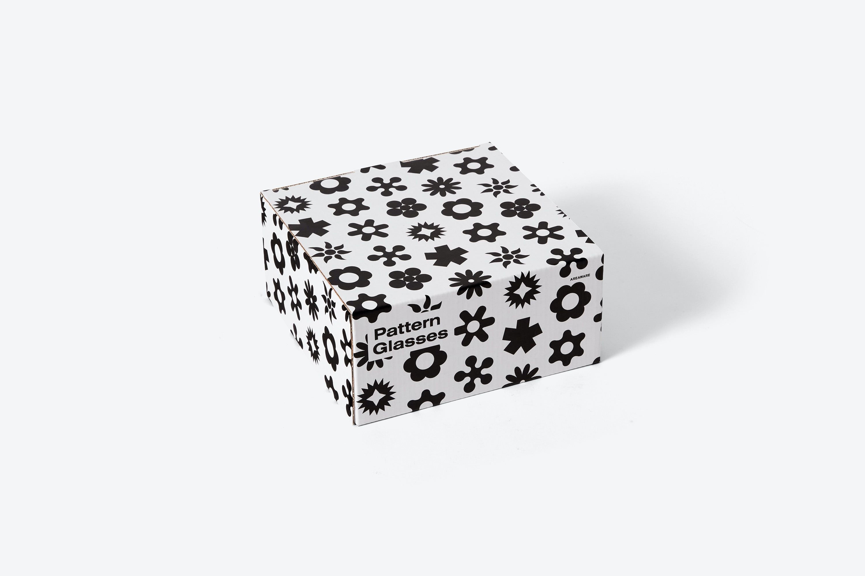 Areaware - Dusen Dusen Pattern Glasses - Black、mySite、garagedoors4me