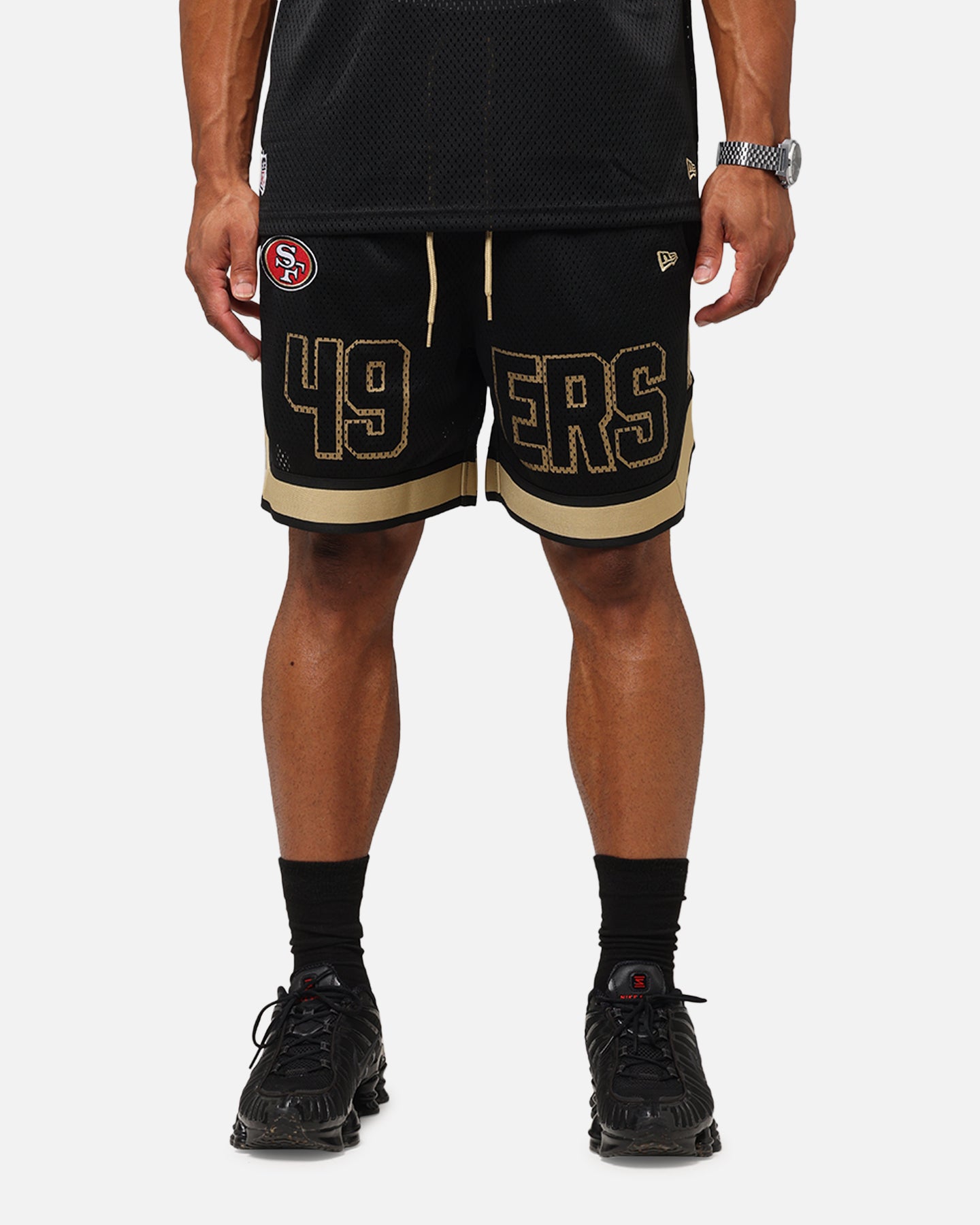 New Era San Francisco 49ers NFL Graphic Shorts Black、mySite、zt4zffjzw