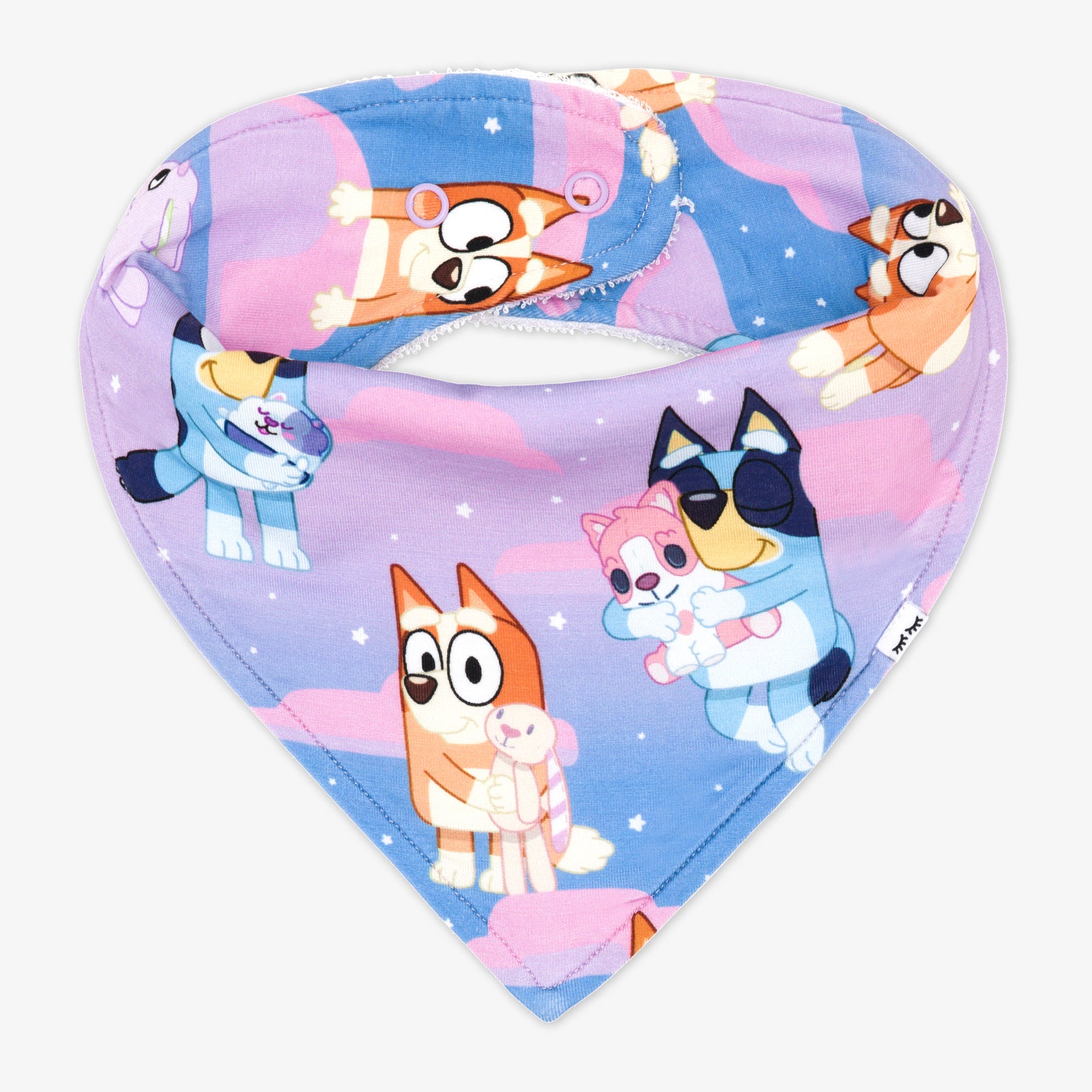 Bluey Purple Sleepytime Bandana Bib、mySite、g9winljtr