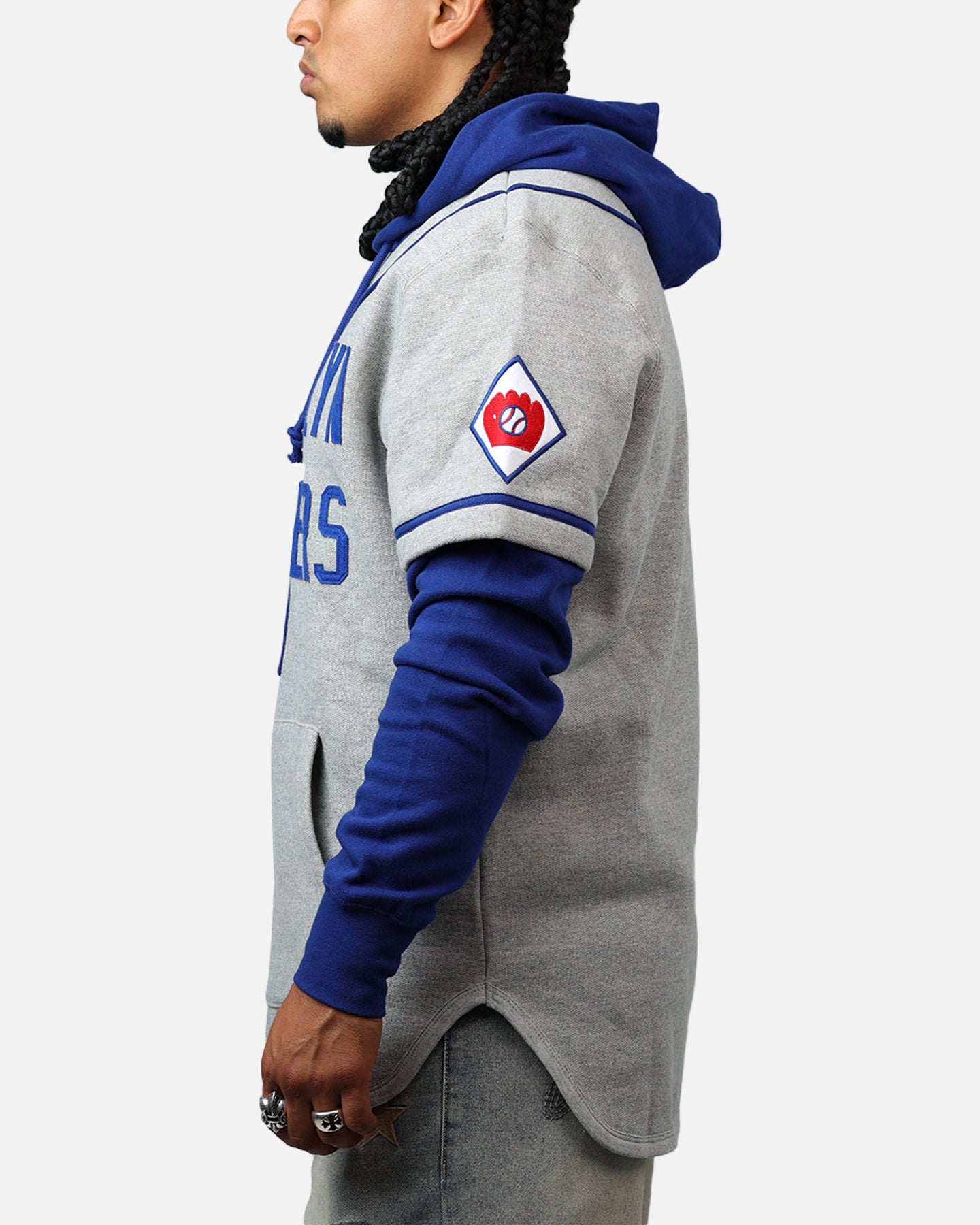 47 Brand Los Angeles Dodgers Game Hoodie Grey/Navy、mySite、zt4zffjzw