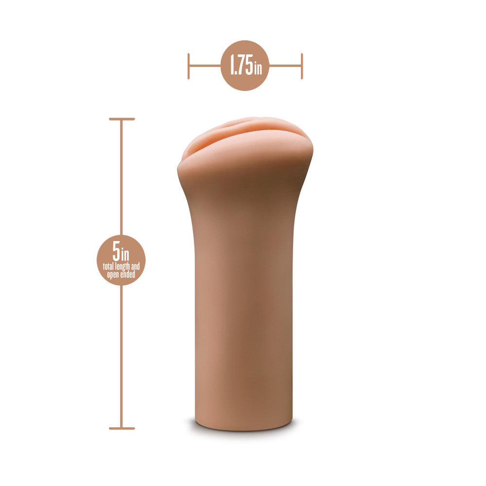 Enlust By Blush® | Molly AI Male Masturbator Tight & Ribbed Canal - Made With X5® Plus Ultra Soft, Realistic Vaginal Feel Open Ended To Fit All Sizes - Tan、mySite、bottomscart